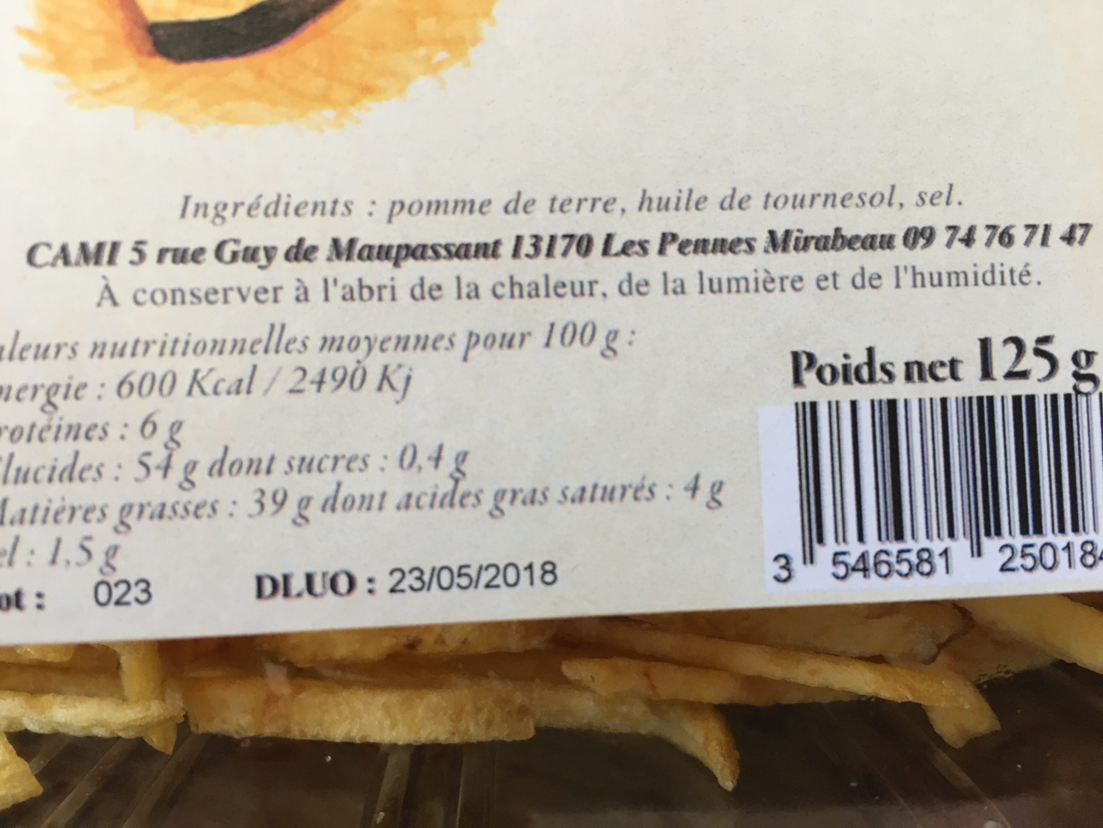 Cami Chips paille packshot
