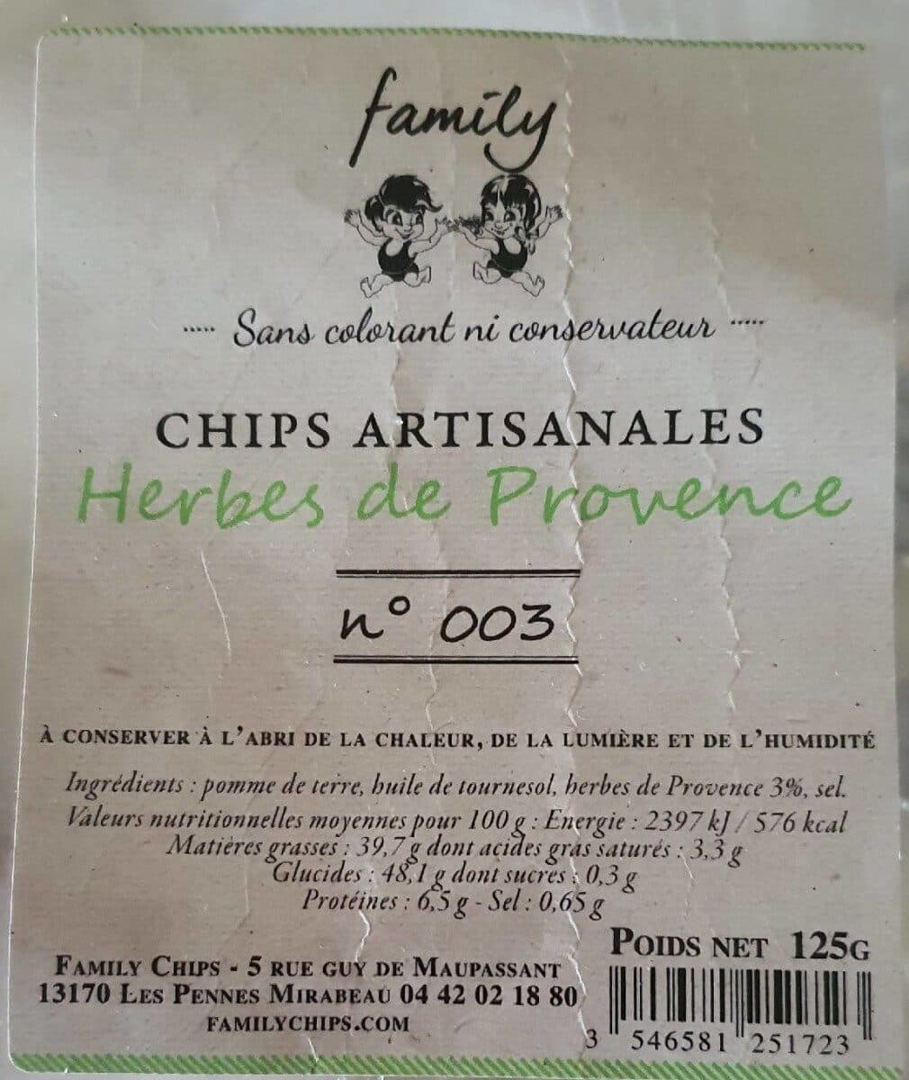Open Food Facts Chips Herbes de Provence packshot