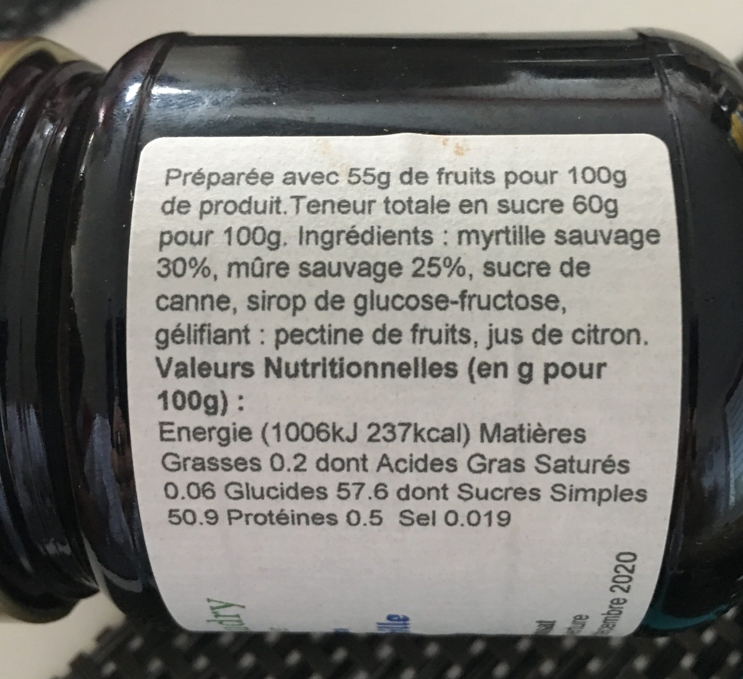 Domaine De Baudry Confiture extra Mure Myrtille packshot