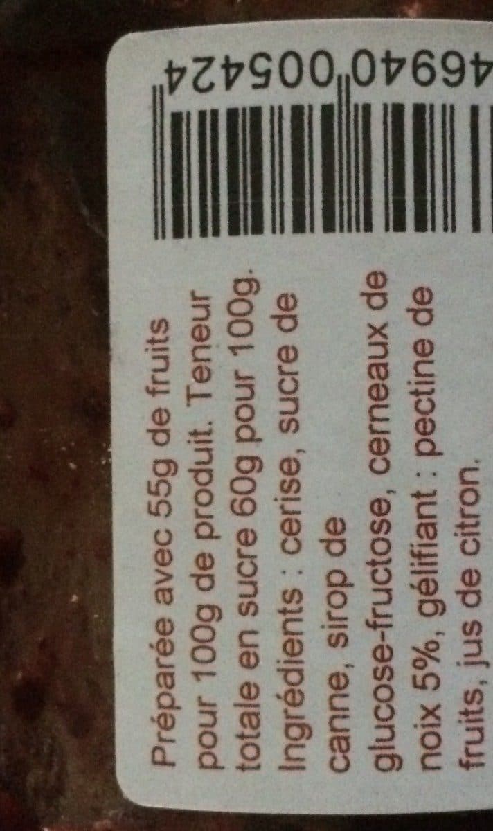 Open Food Facts Confiture extra cerise aux noix packshot