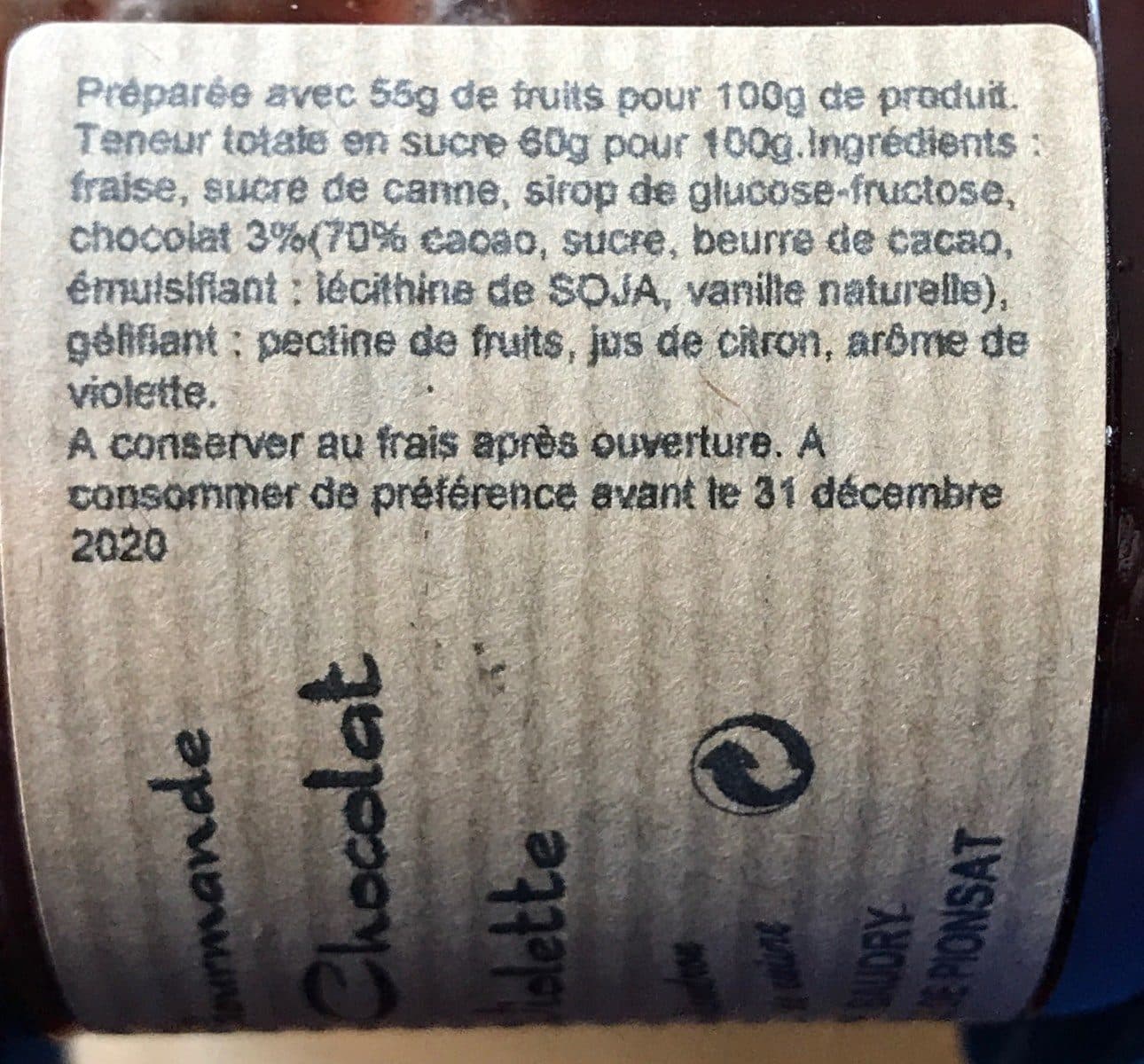 Domaine de Baudry Fraise au chocolat saveur violette packshot