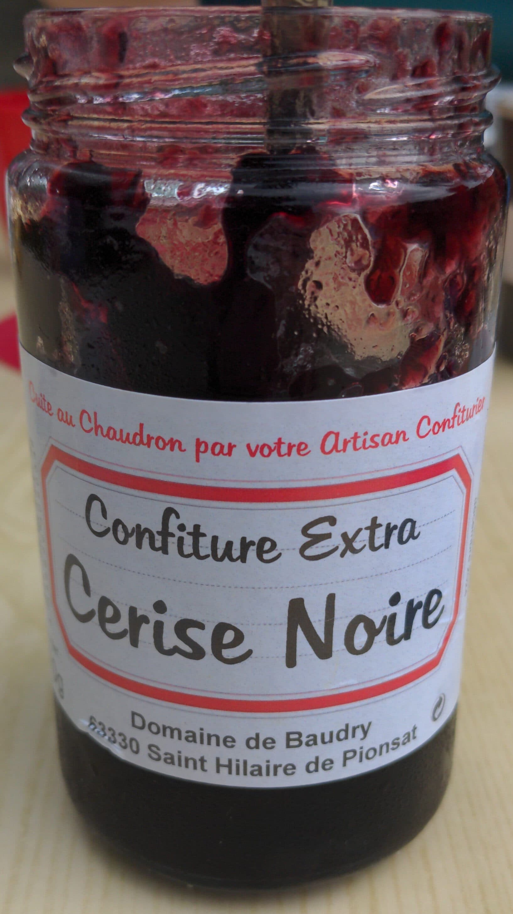 Le Pelerin des Saveurs Confiture extra cerise noir packshot