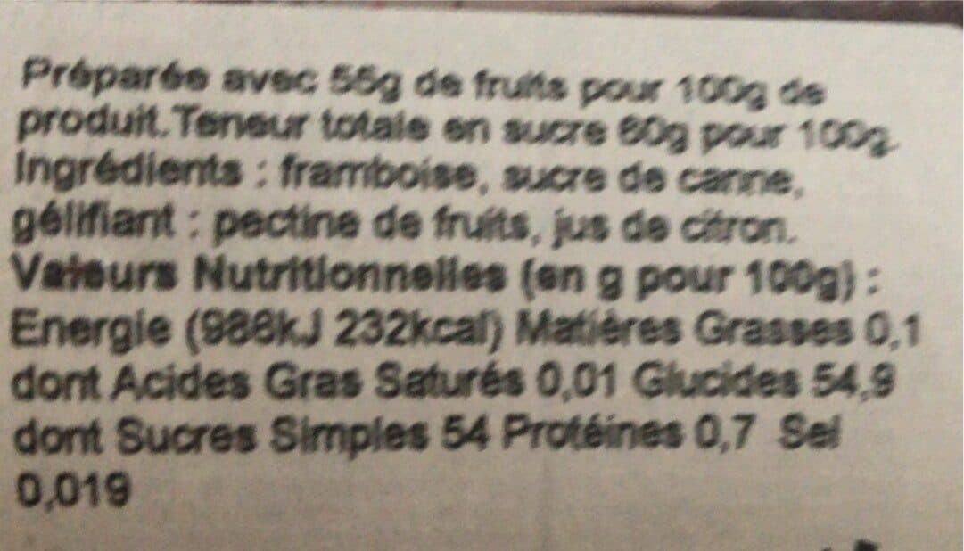 Domaine De Baudry Confiture framboise packshot