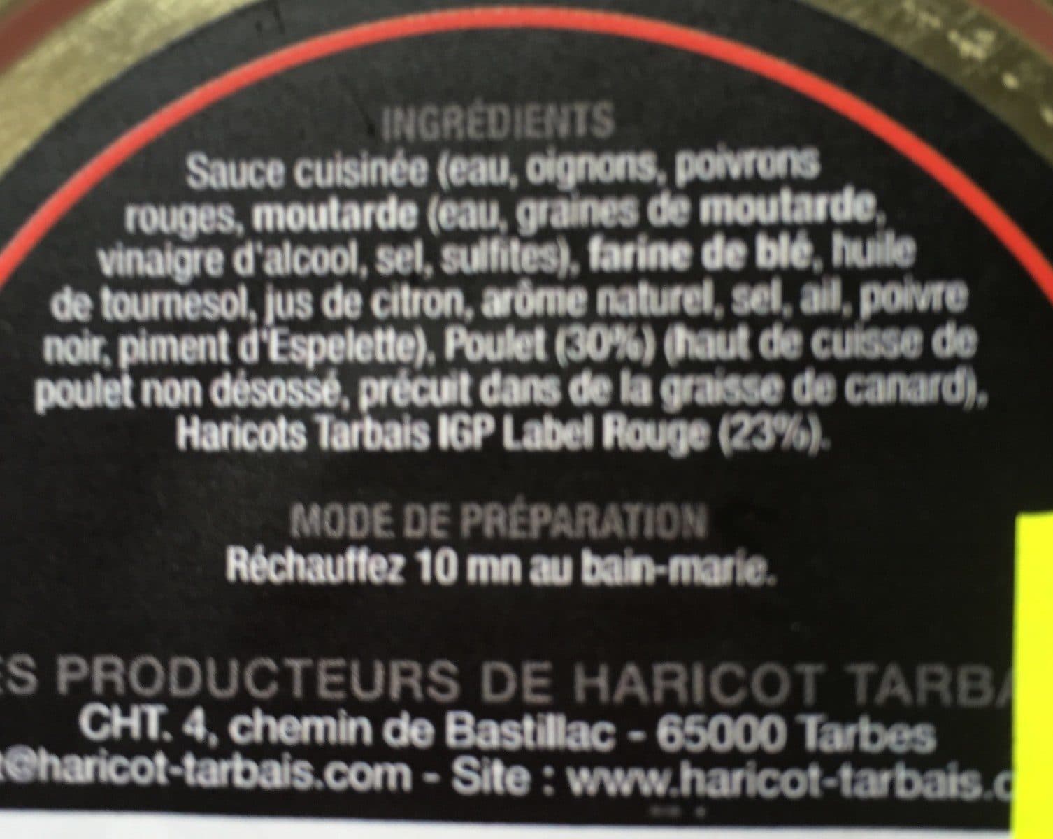 Open Food Facts Haricots tarbais poulet packshot