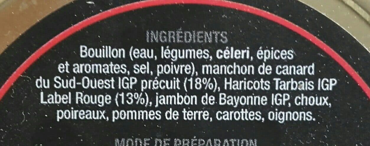 Les Producteurs De Haricot Tarbait Garbure aux haricots tarbais packshot