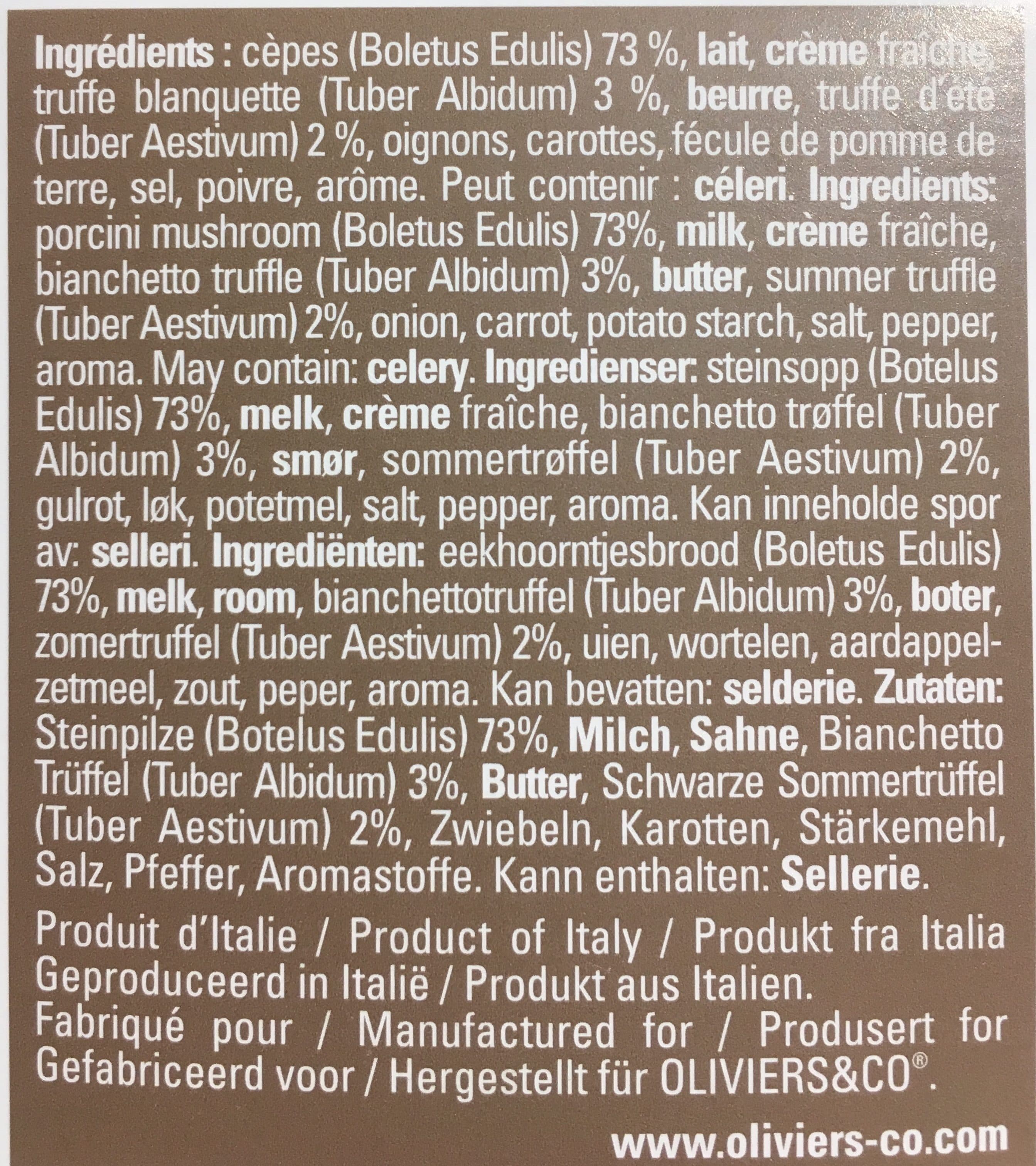 Oliviers & Co. Crème aux cèpes & aux truffes packshot