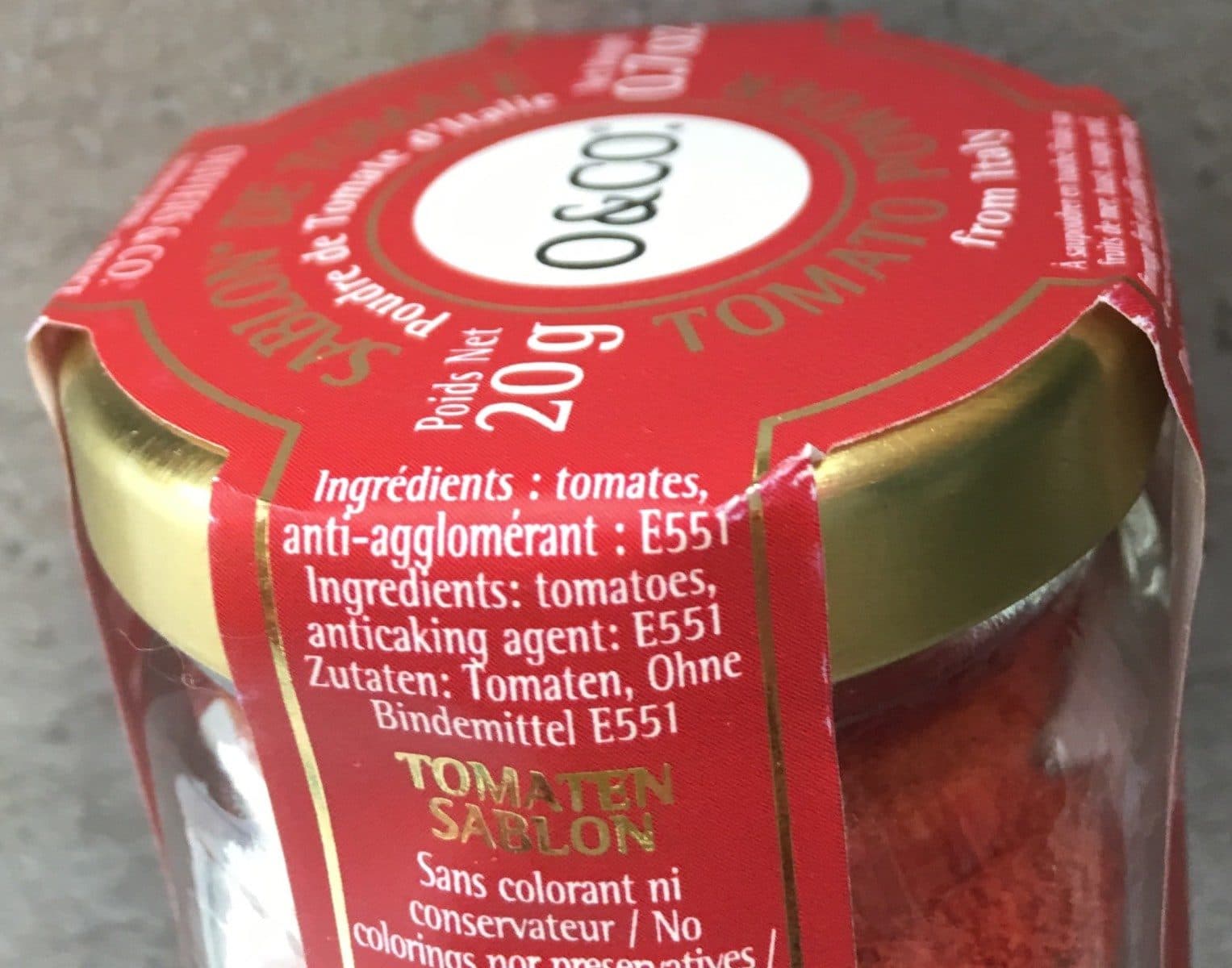 Open Food Facts Sablon de tomate packshot