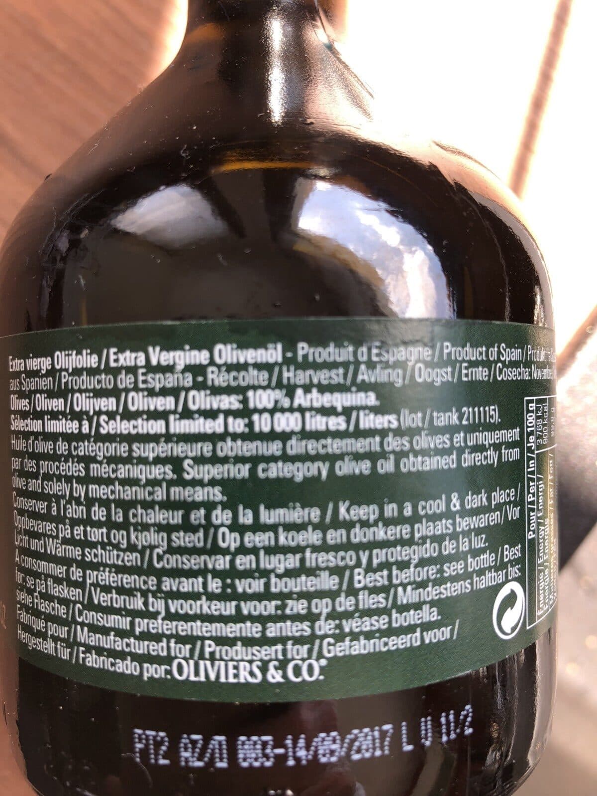 Oliviers & Co Huile olive vierge extra packshot