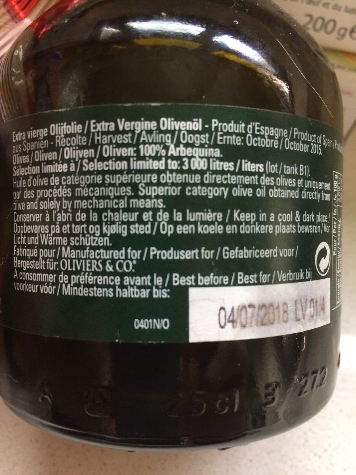 Olivier & Co Huile d'Olive Vierge extra packshot