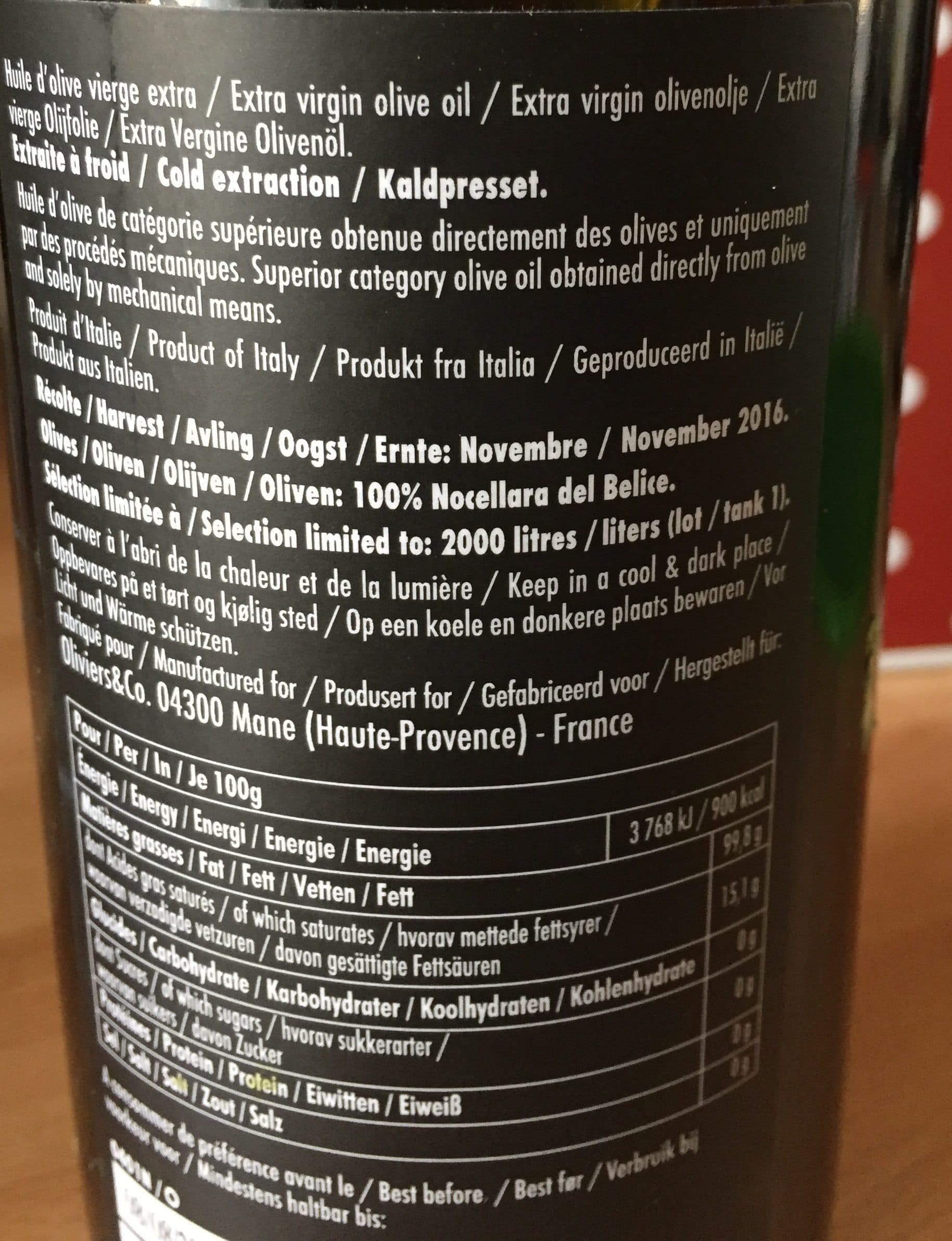 Oliviers & Co Oleificio geraci huile d'olive packshot