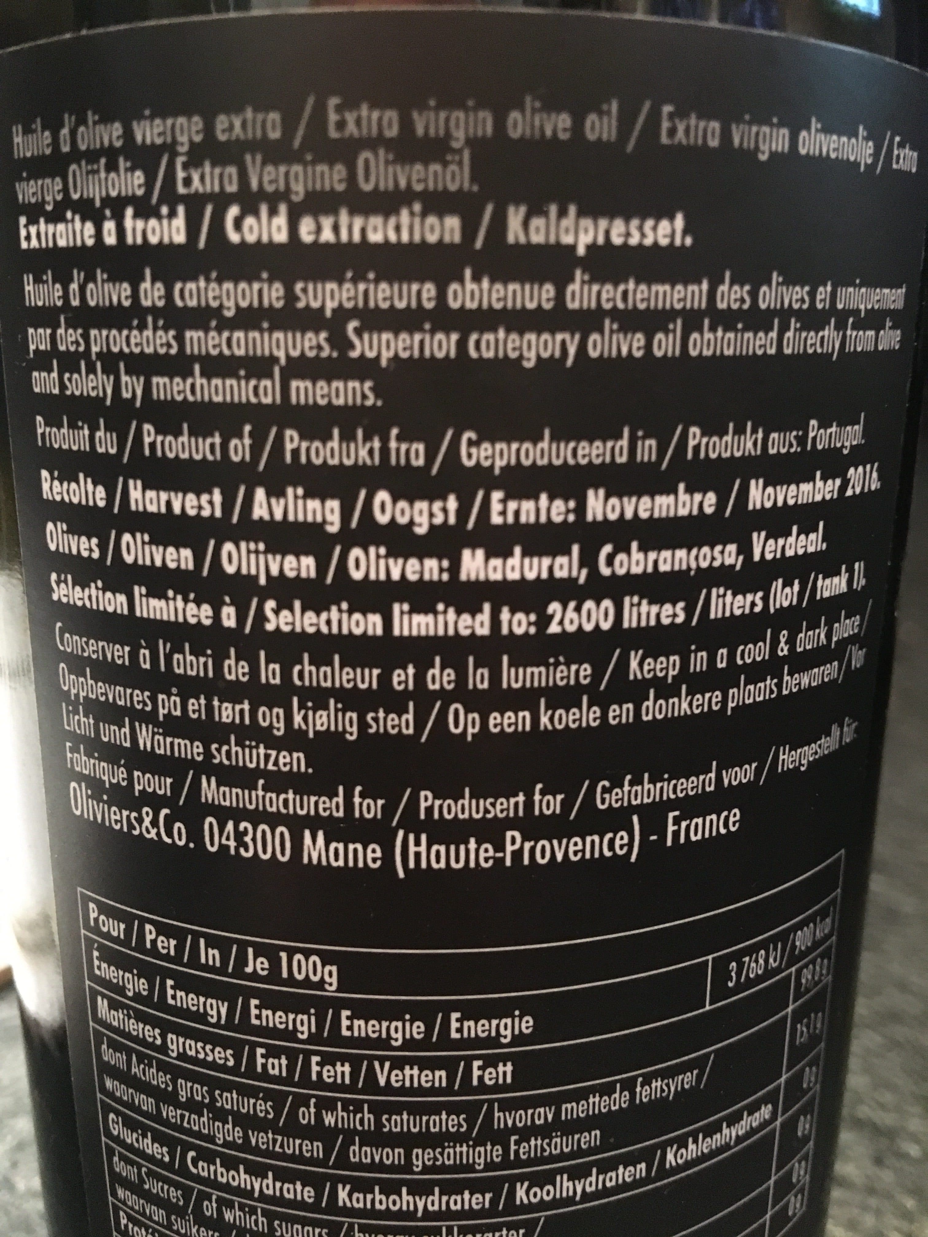 Oliviers&Co Huile d’olive vierge extra packshot