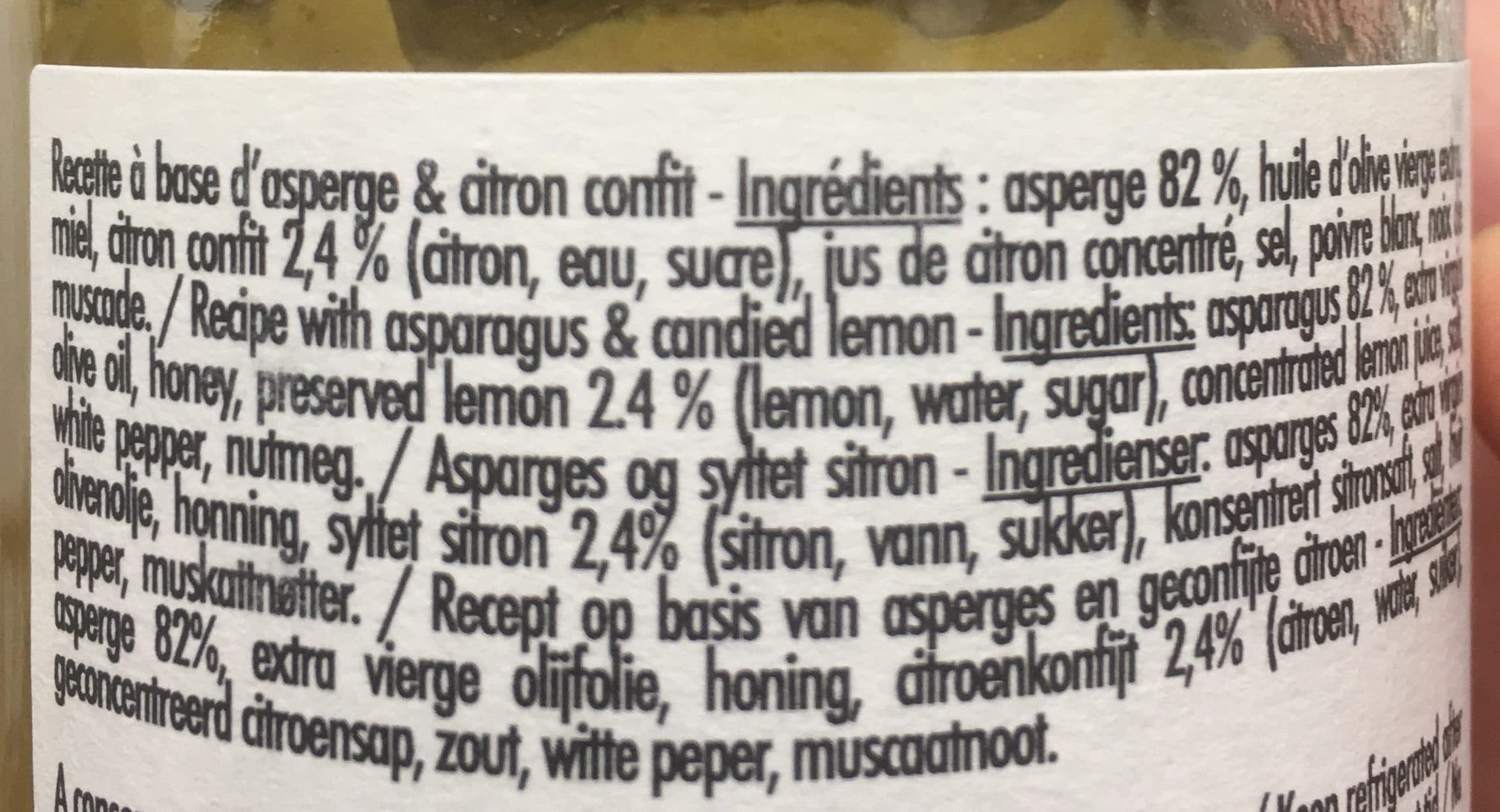Oliver & Co délice d'asperges et citron confit packshot