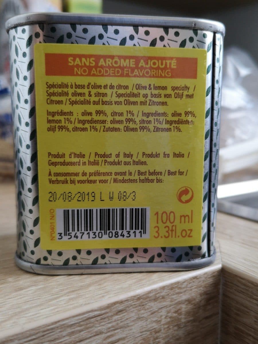 Olivier & Co Olive&citron frais pressés packshot