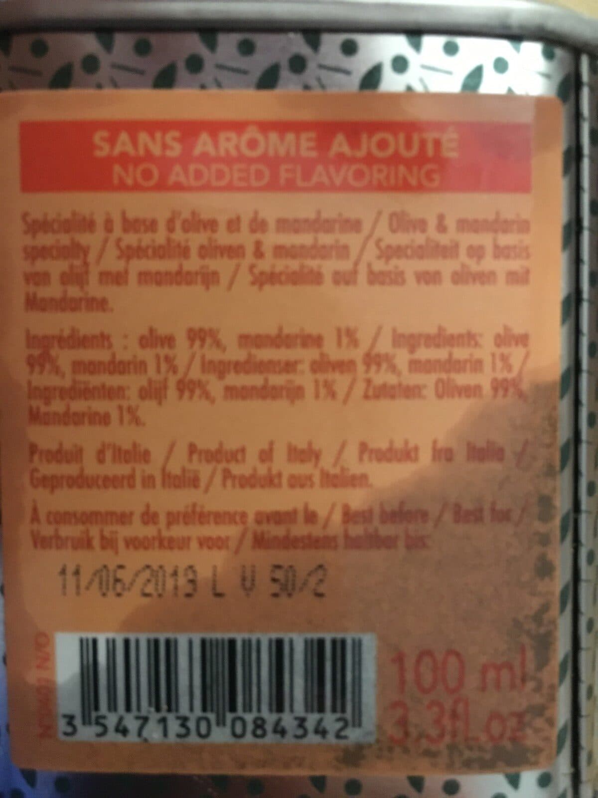 Olivier & Co Huile d olive et mandarine fraîches pressées packshot