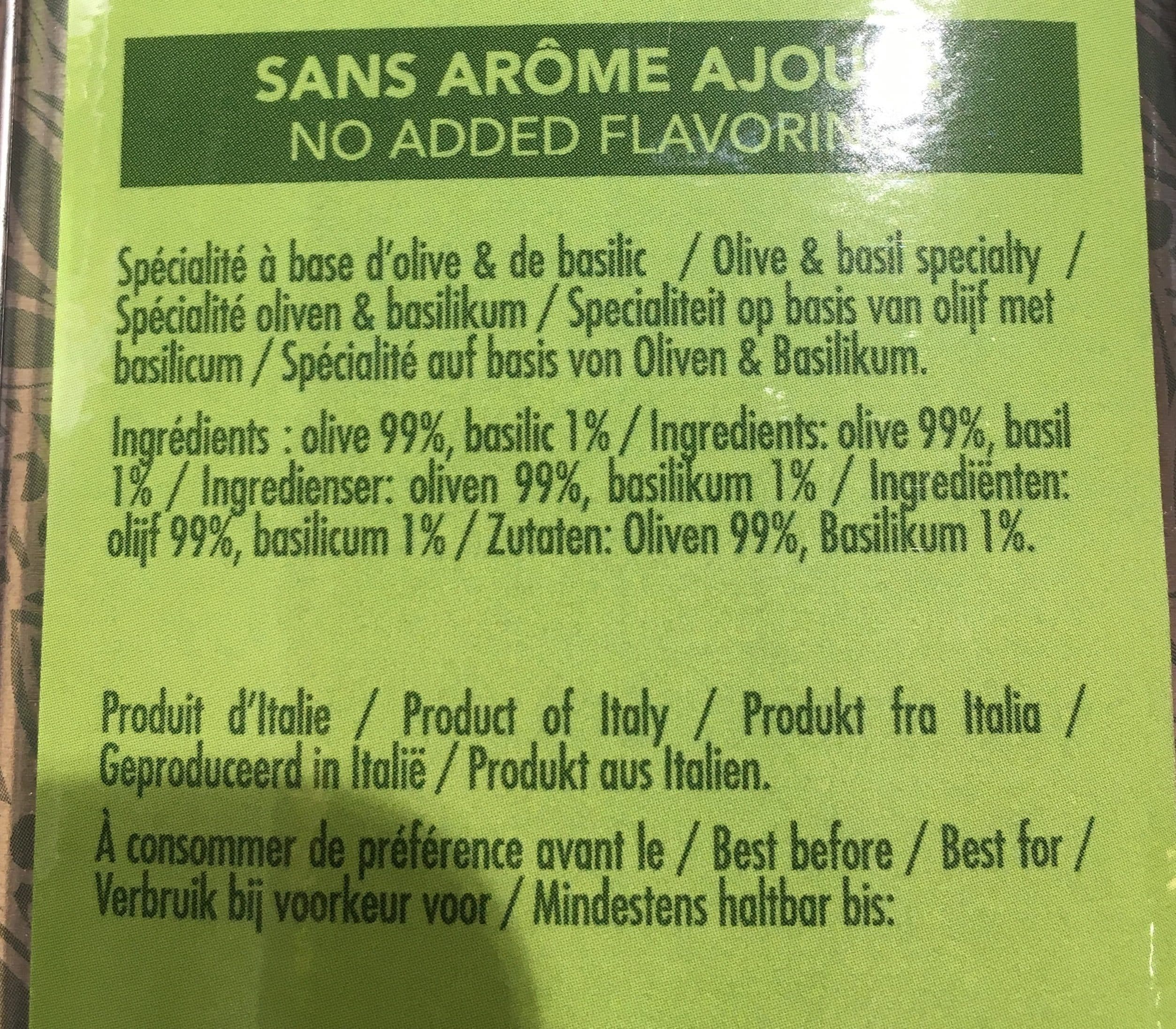 Oliviers & Co. Olive & basilic frais pressés packshot