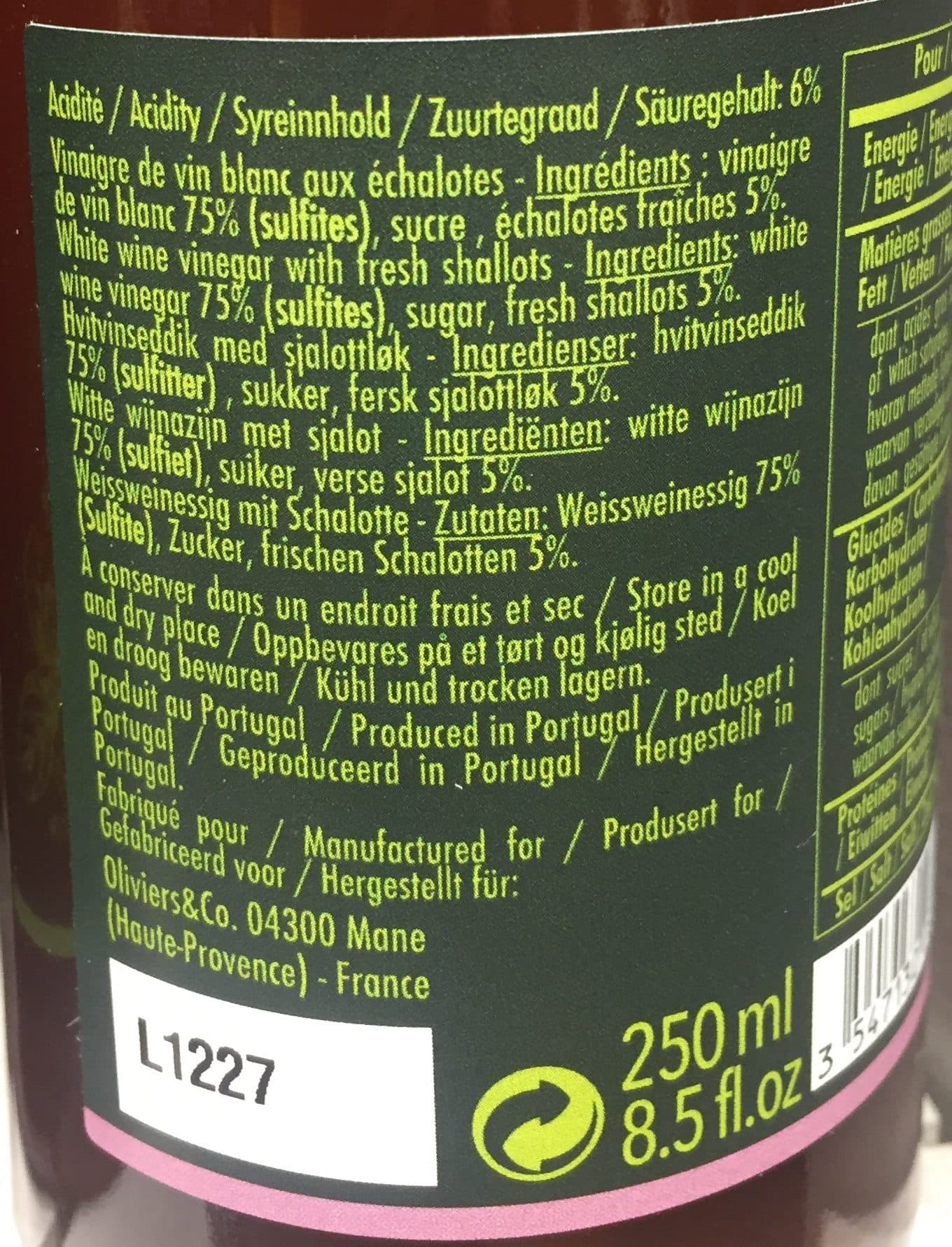 Olivier&Co Vinaigre aux echalotes packshot