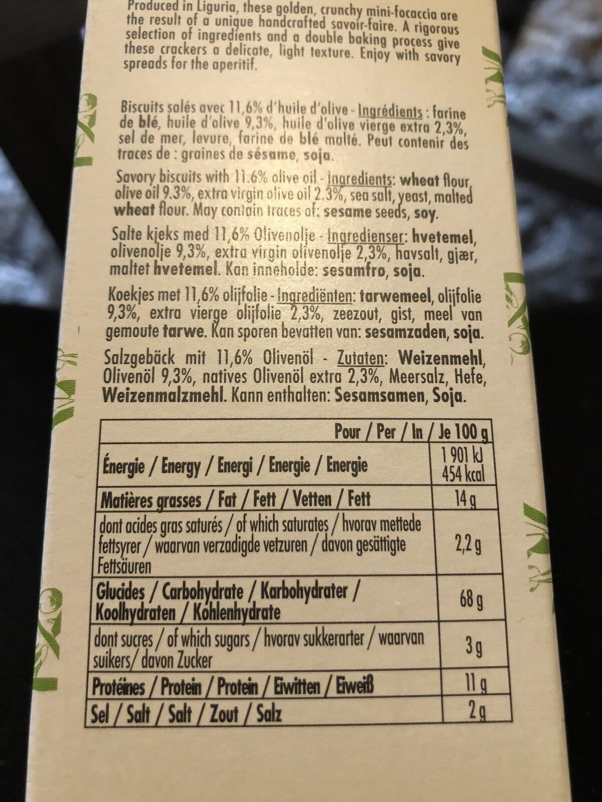 Olivier & Co Mini focaccia packshot