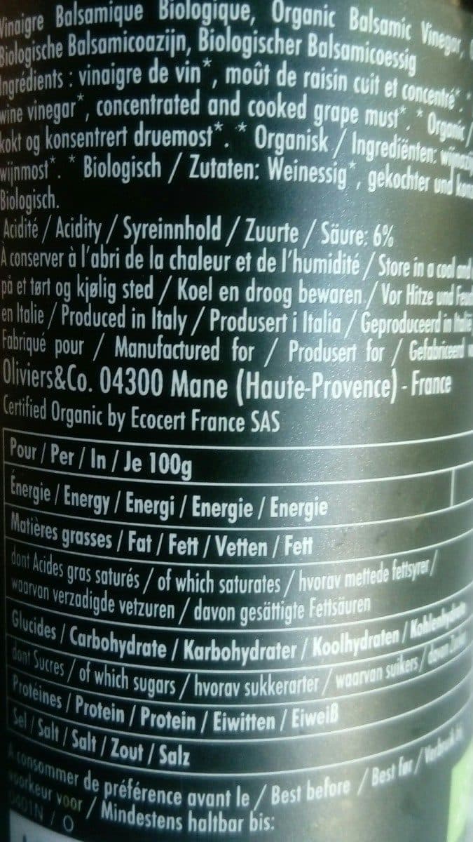 Olivier & Co Vinaigre balsamique biologique packshot