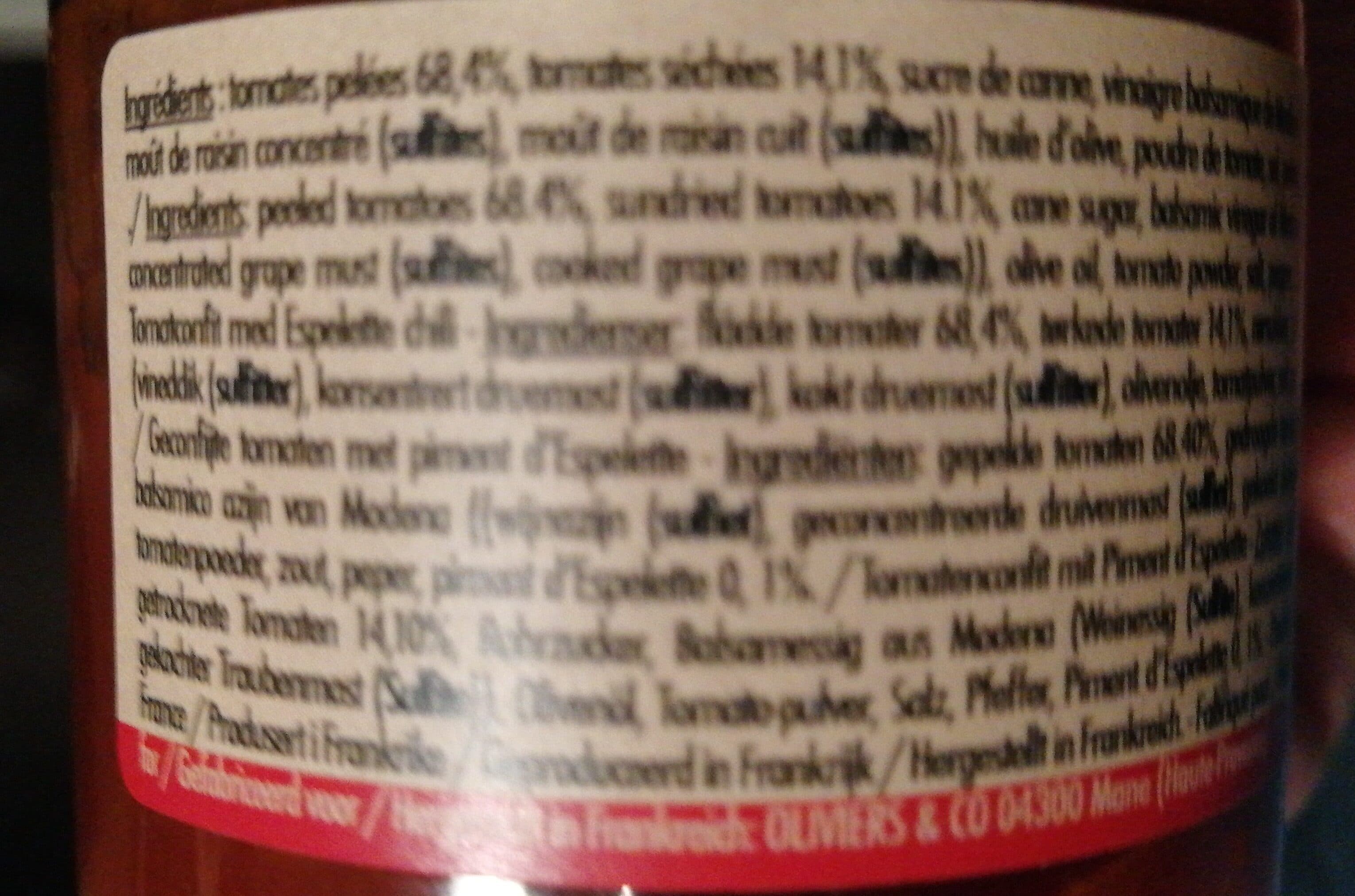 Olivier & Co Confit de Tomate au Piment d'Espelette packshot