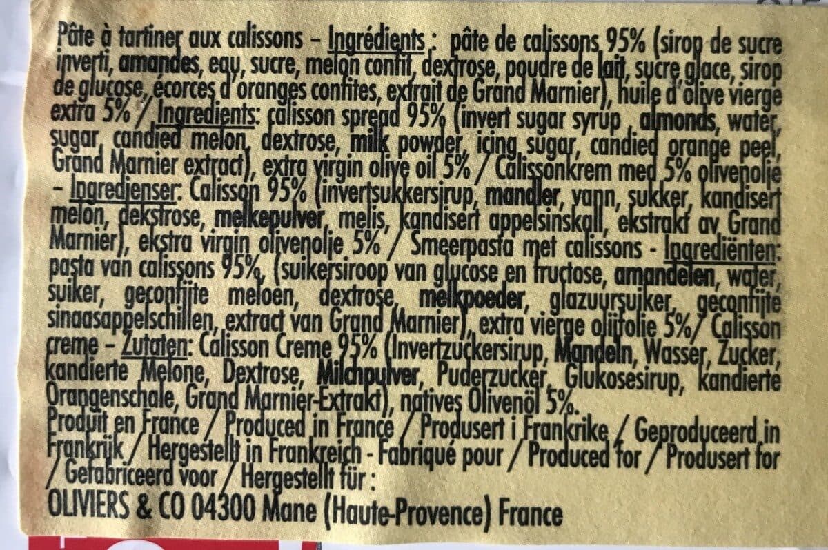 Olivier & Co Creme de calisson packshot