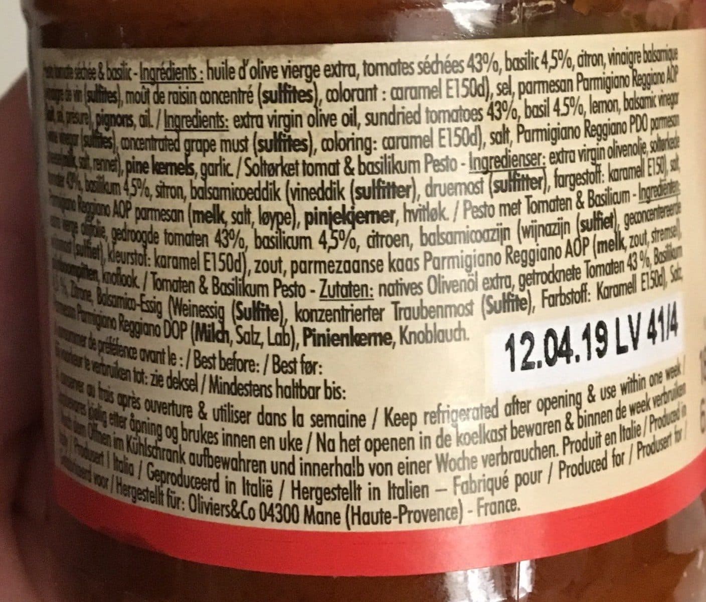Olivier & Co Pesto Rosso packshot