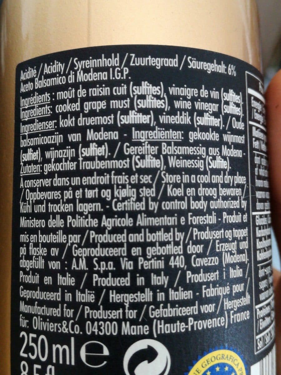 Olivier & Co Vinaigre balsamique de modene vieilli packshot