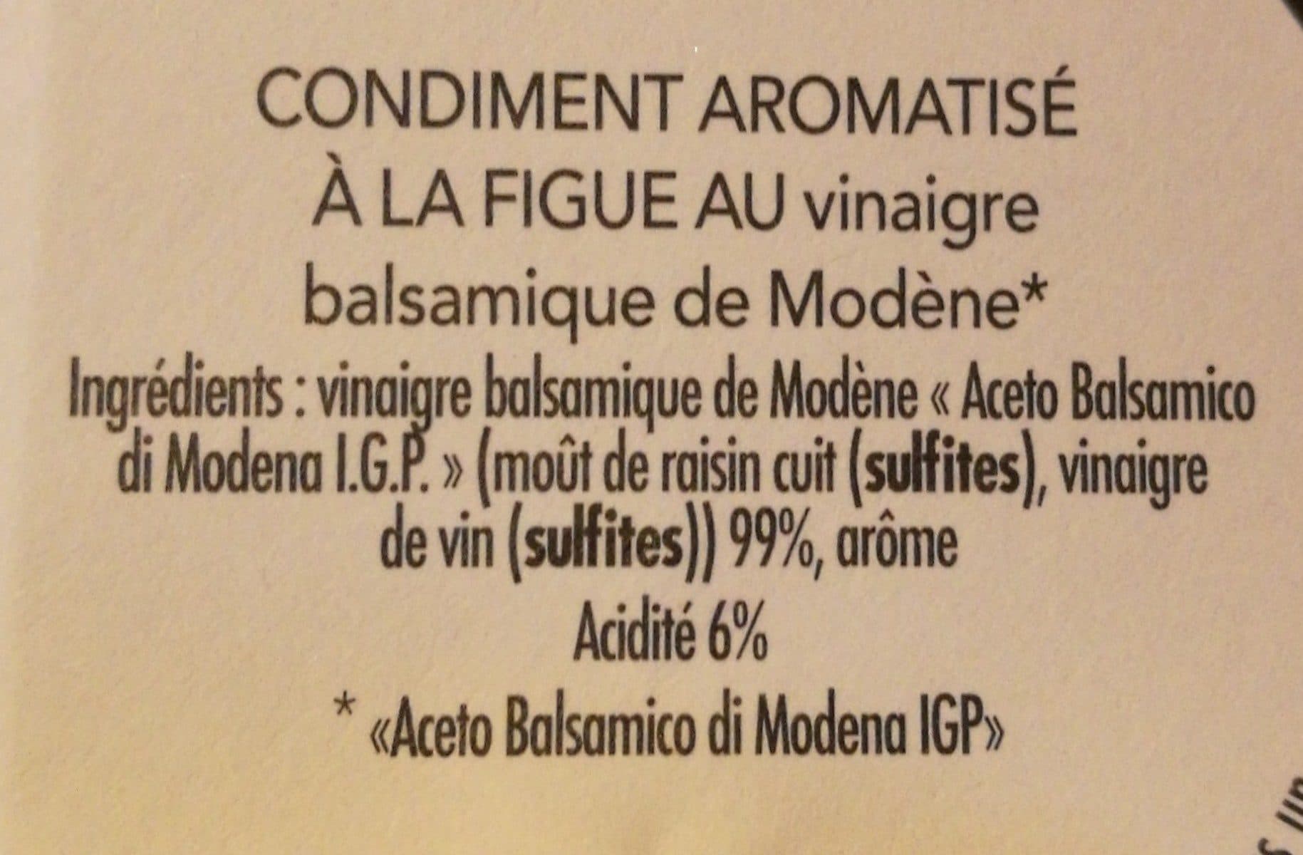 Olivier & Co Douceur de vinaigre balsamique de Modène aromatisée à la figue packshot