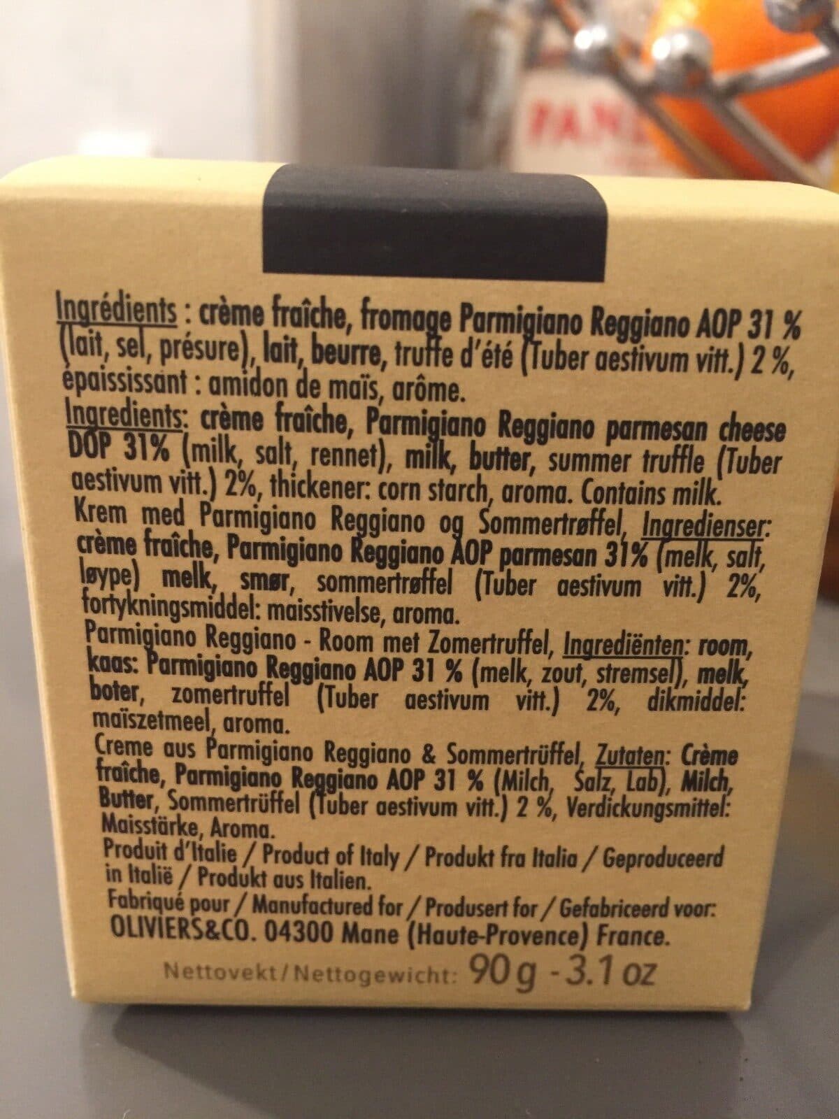 OLIVIERS & CO Creme au parmigiano reggiano et a la truffe d’ete packshot