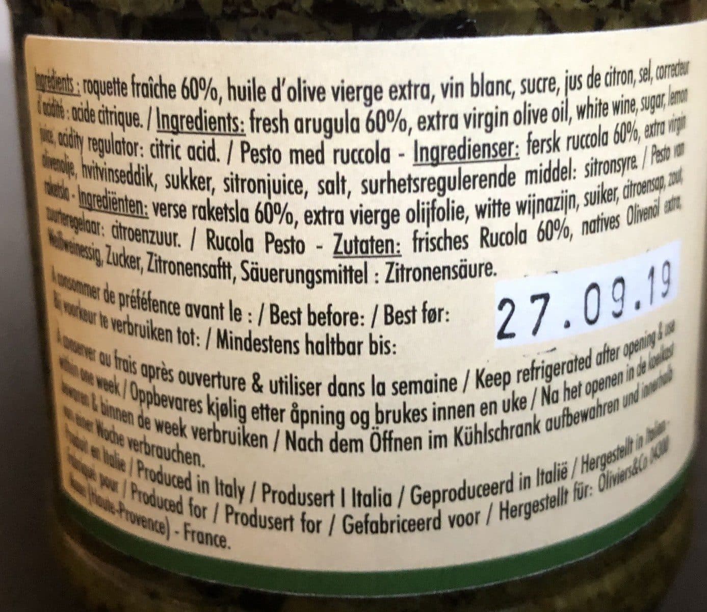 Olivier & Co Pesto Roquette fraiche packshot
