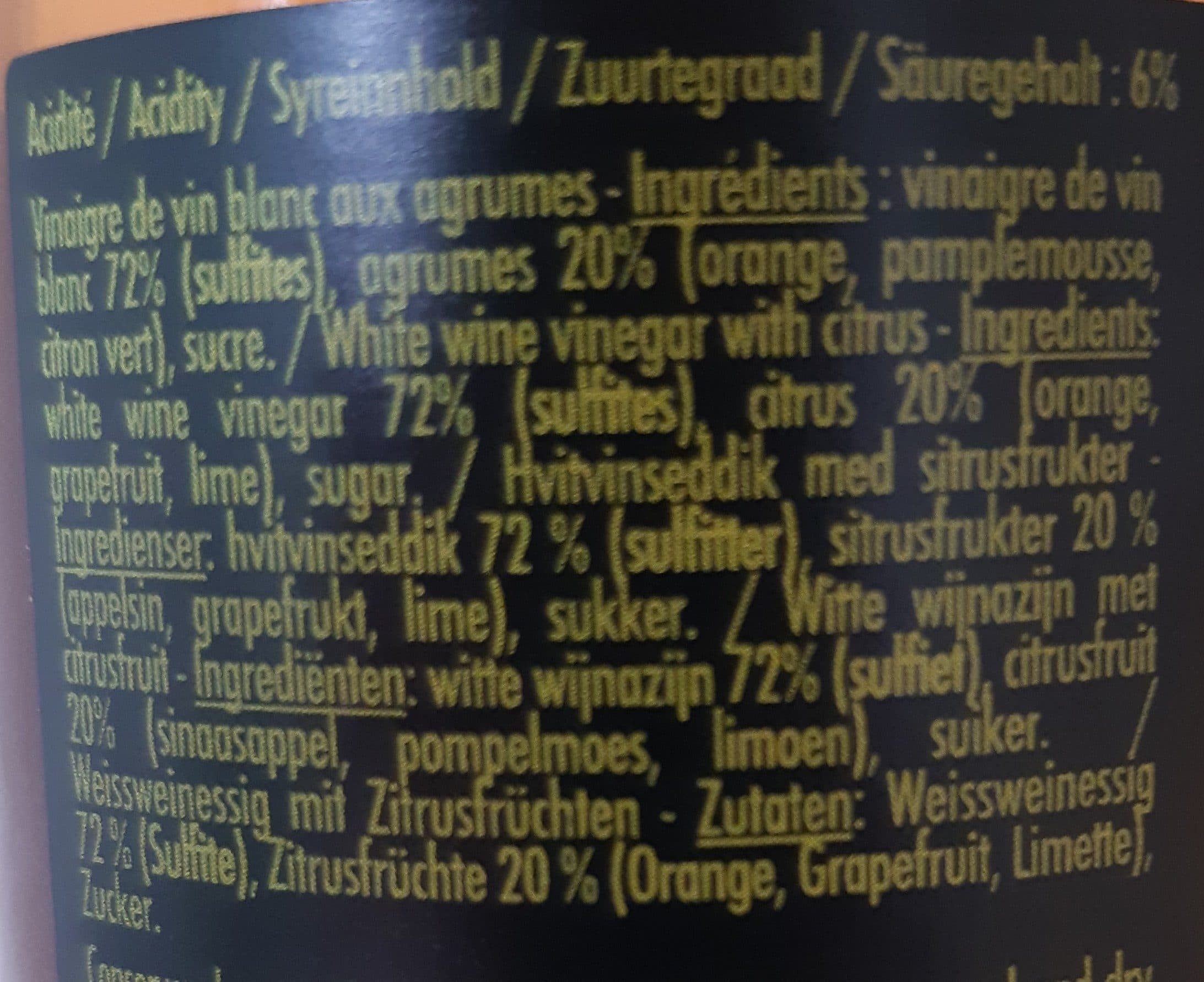 Oliviers&Co Vinaigre aux agrumes frais packshot