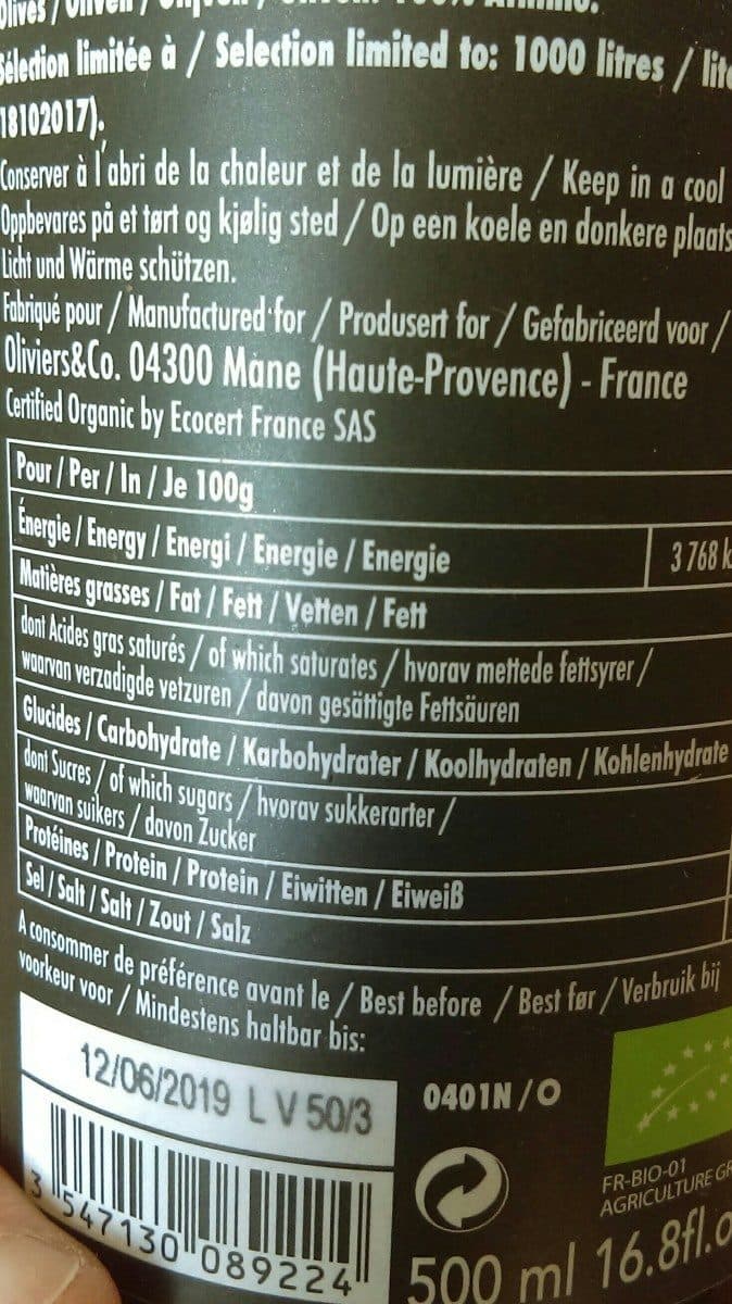 Olivier & Co Huile d'olive bio Lakudia packshot