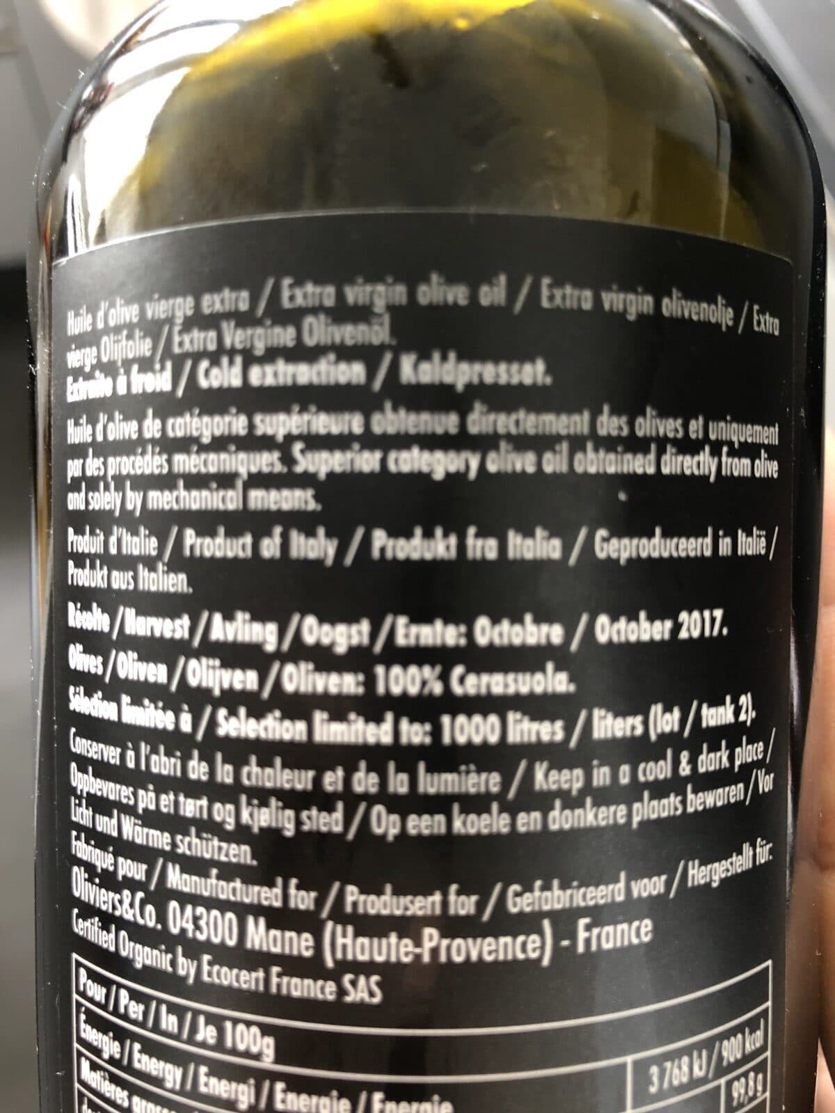 Olivier & Co Huile d'olive vierge extra bio packshot