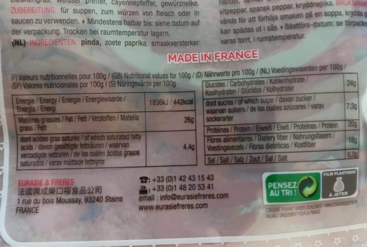 Open Food Facts Poudre De Sate packshot
