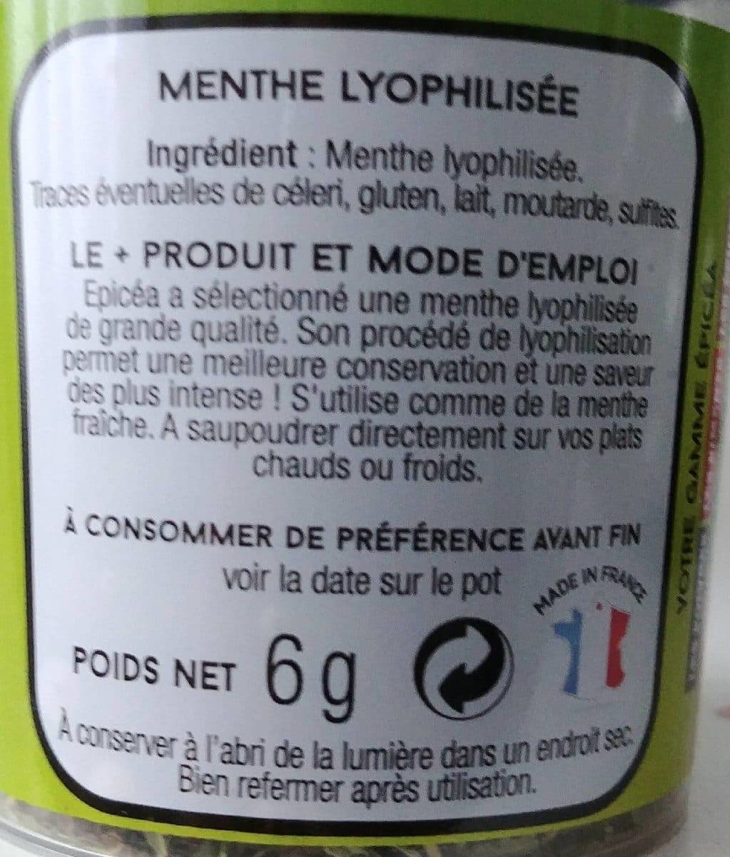 Open Food Facts Menthe lyophilisée packshot