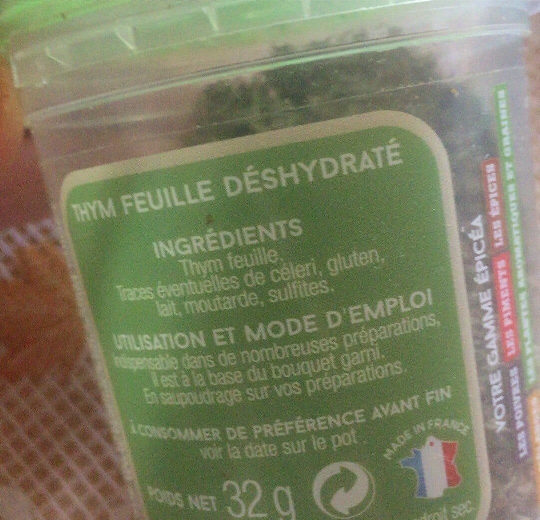 Epicea Thym feuille déshydratée packshot