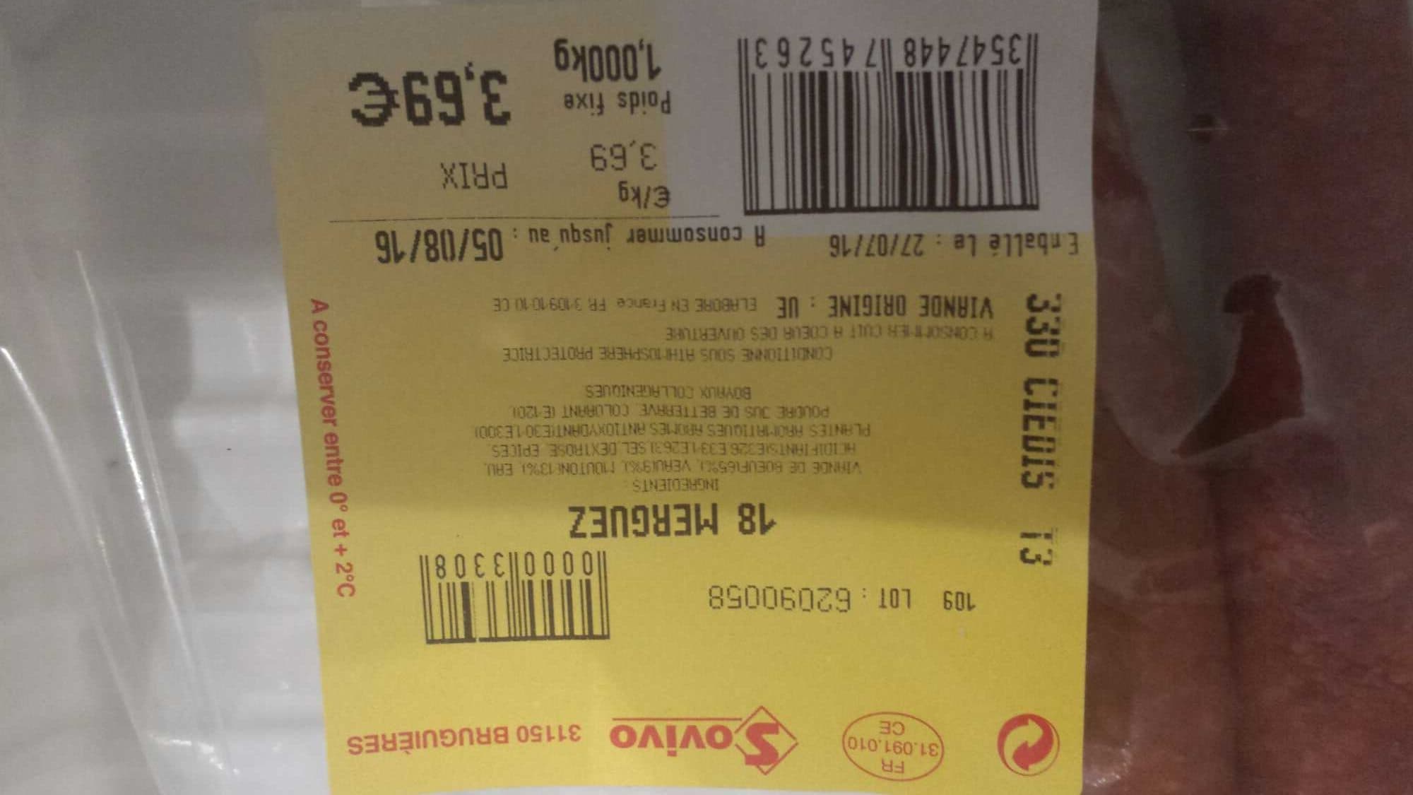 Open Food Facts Merguez packshot