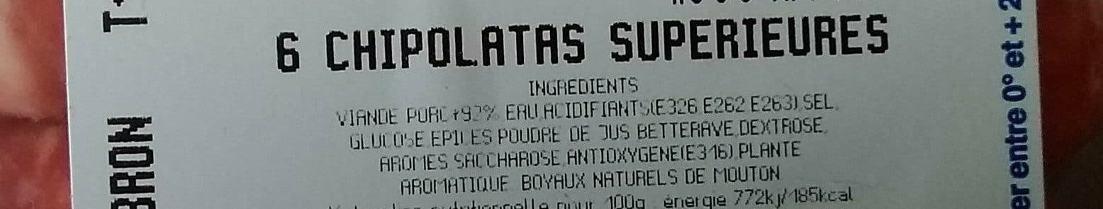 Sovivo 6 Chipolatas supérieures packshot