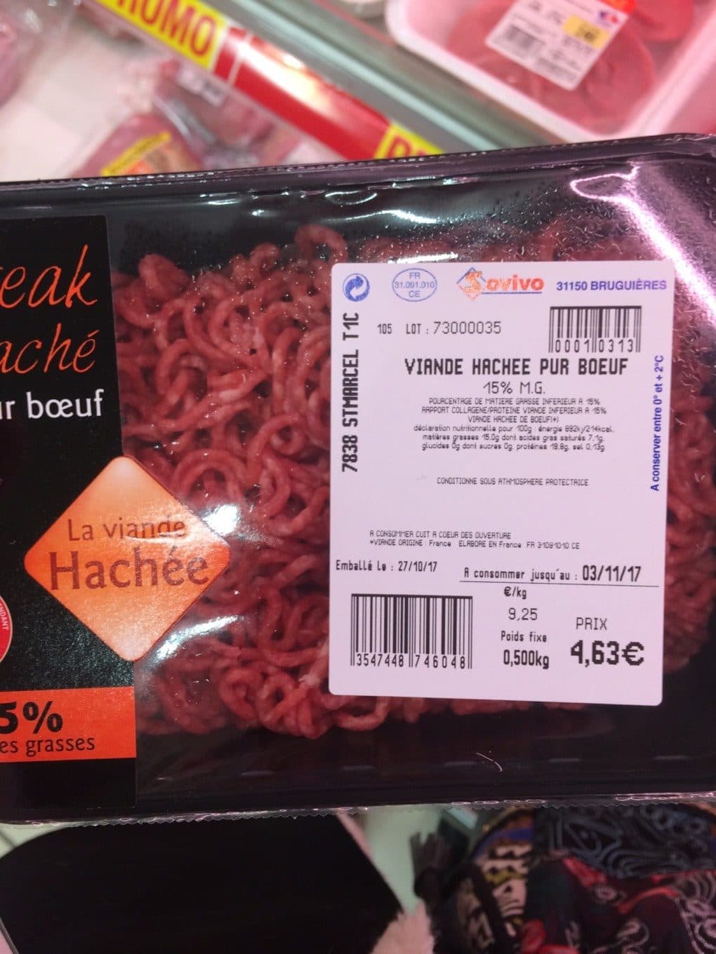 Sovivo Viande hachée pur boeuf packshot