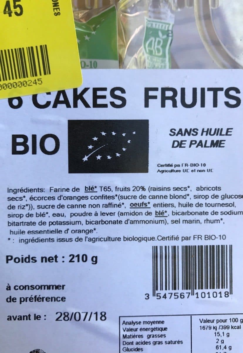Open Food Facts 6 cakes fruits packshot