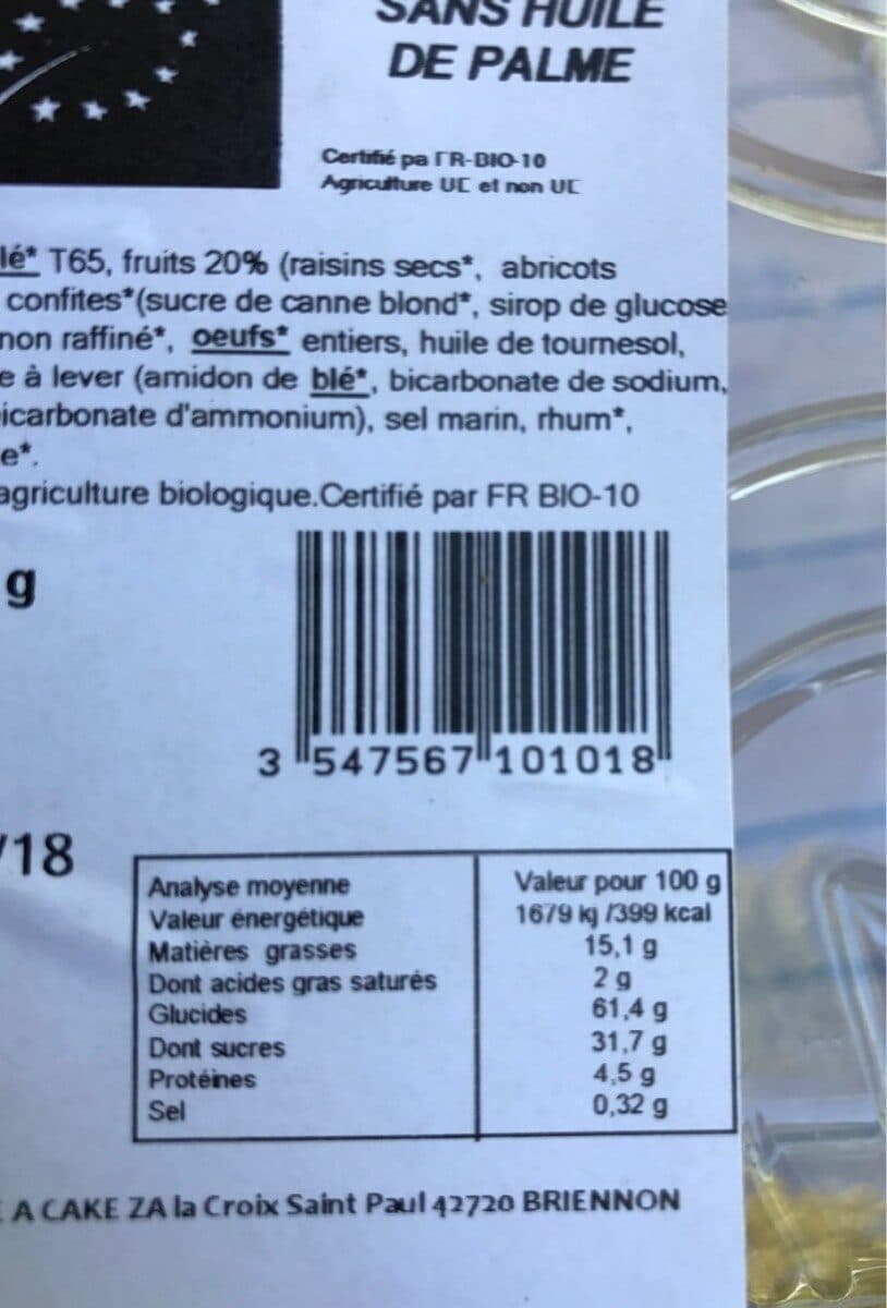 Open Food Facts 6 cakes fruits packshot