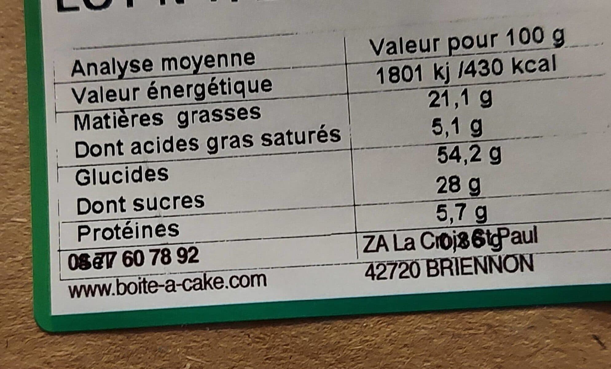 La Boîte à Cake 16 cakes aux pépites de chocolat bio packshot
