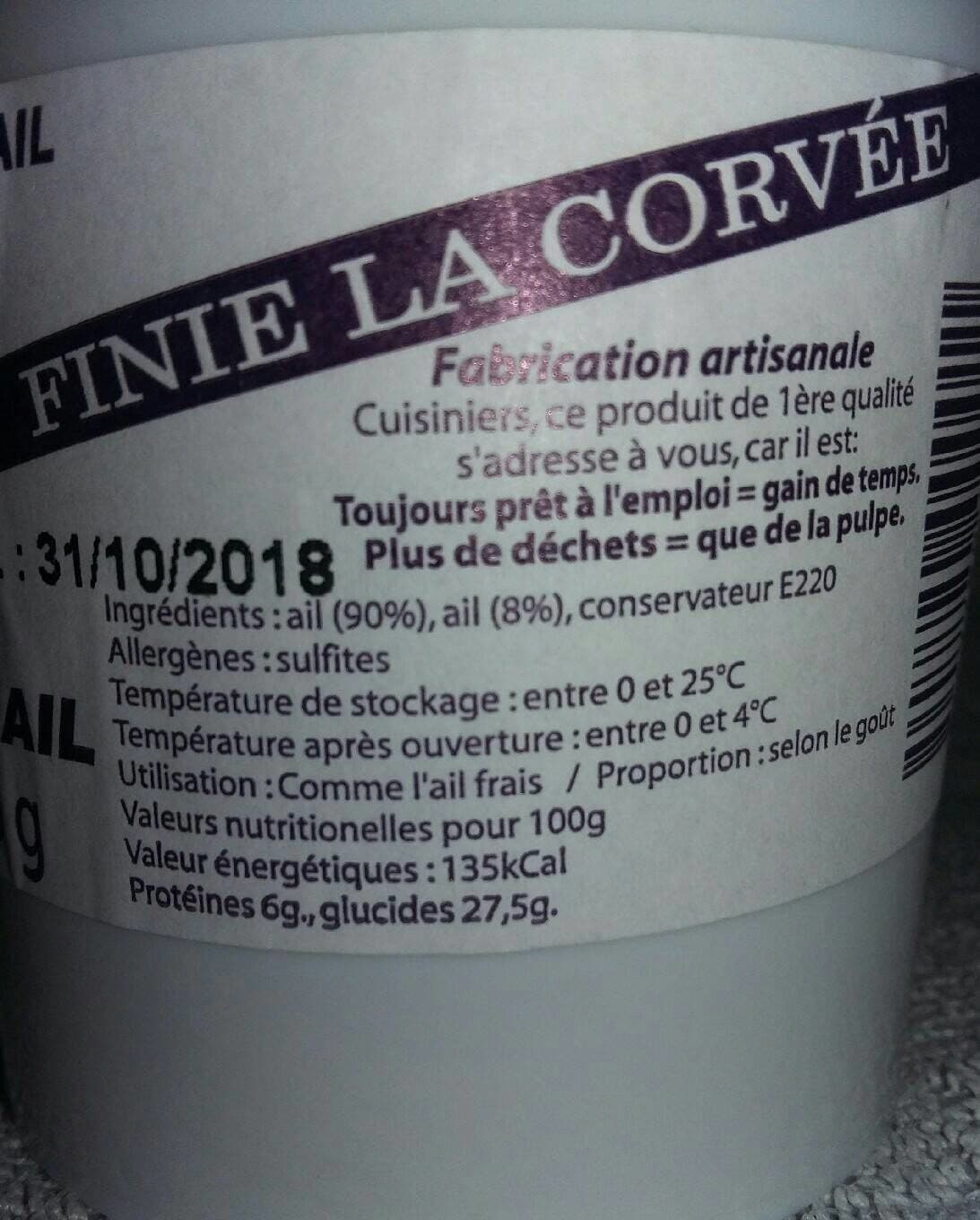 L Hermitail Pulpe d ail packshot