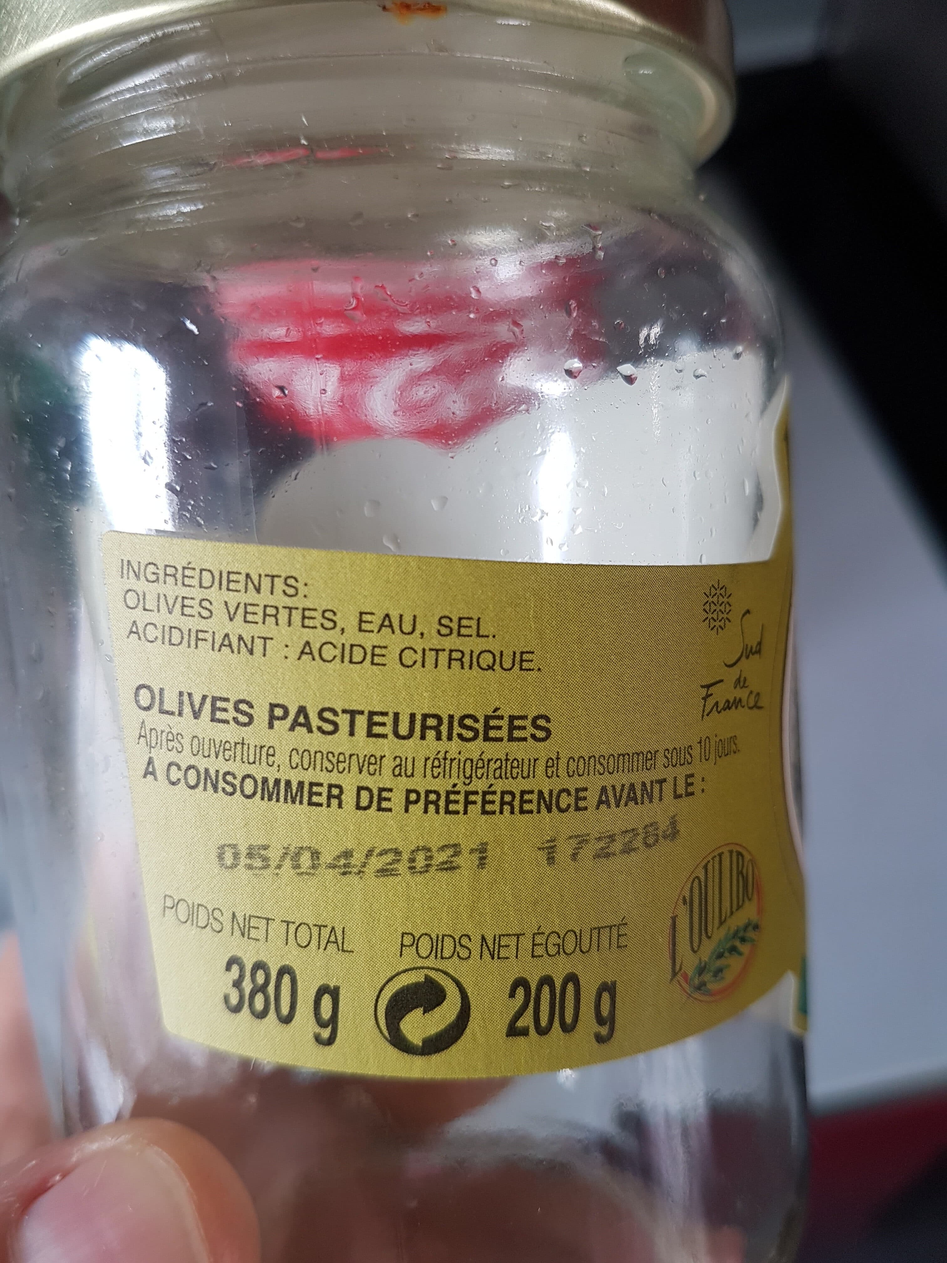 L'Oulibo Olives vertes Picholine packshot