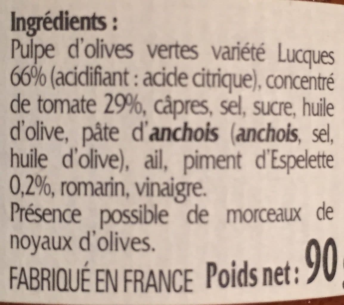 L oulibo Tapenade Aux Olives Lucques à La Tomate packshot