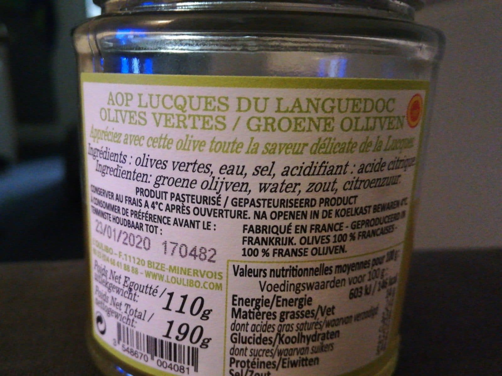 L'Oulibo Lucques du Languedoc packshot