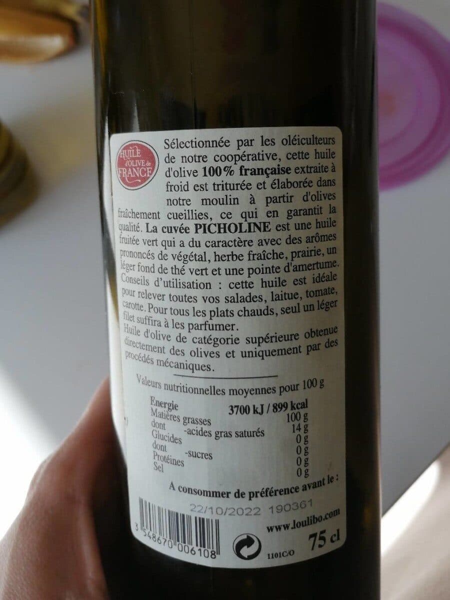 L'Oulibo Huile olive vierge extra cuvée picholine packshot