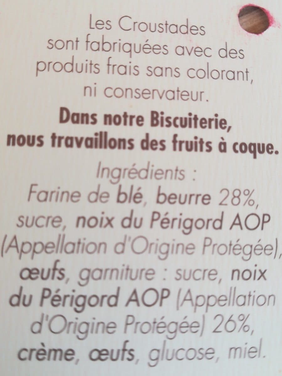 Open Food Facts Croustade aux noix du Périgord appeler packshot