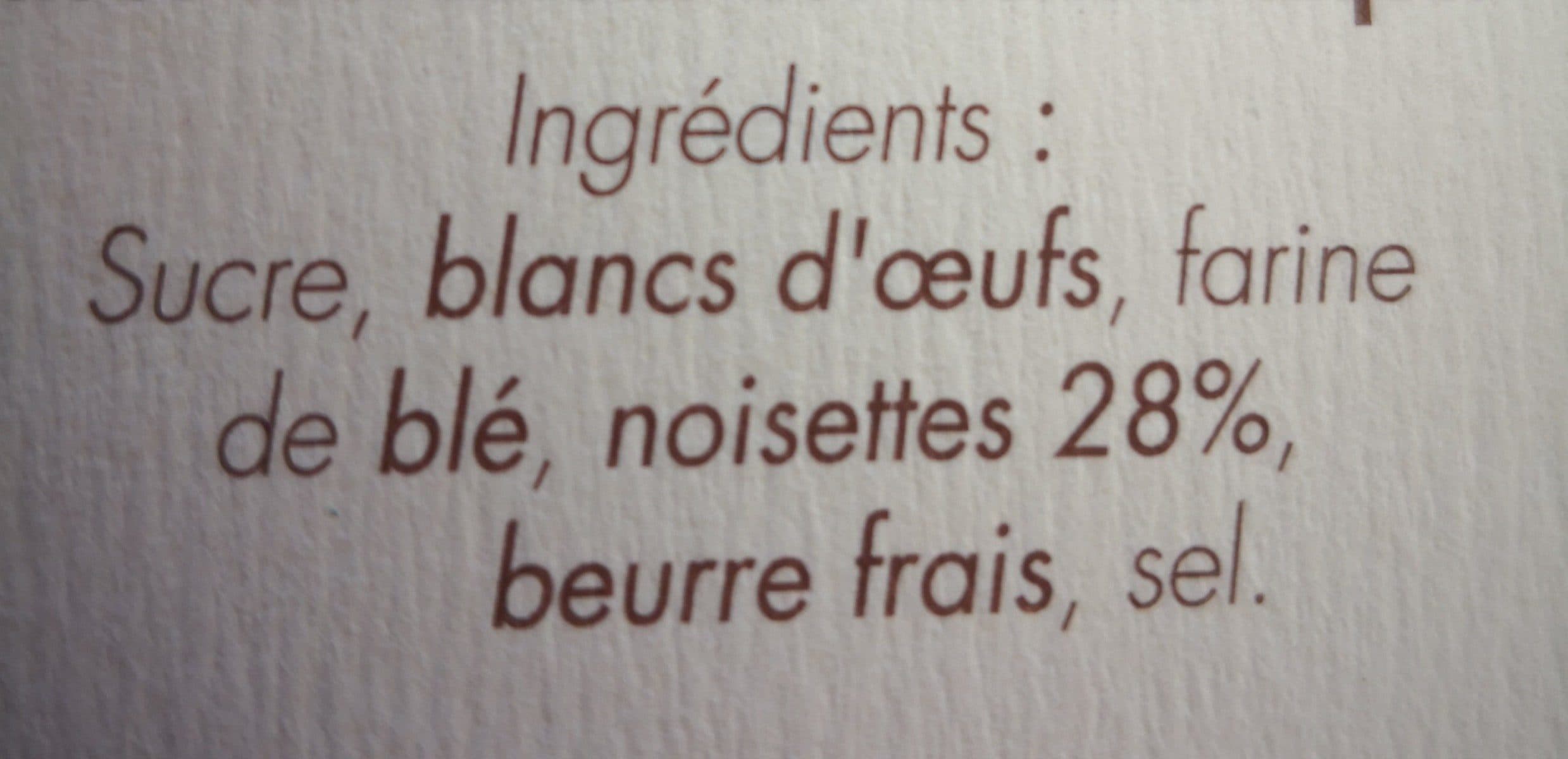 Open Food Facts Tuiles aux noisettes packshot