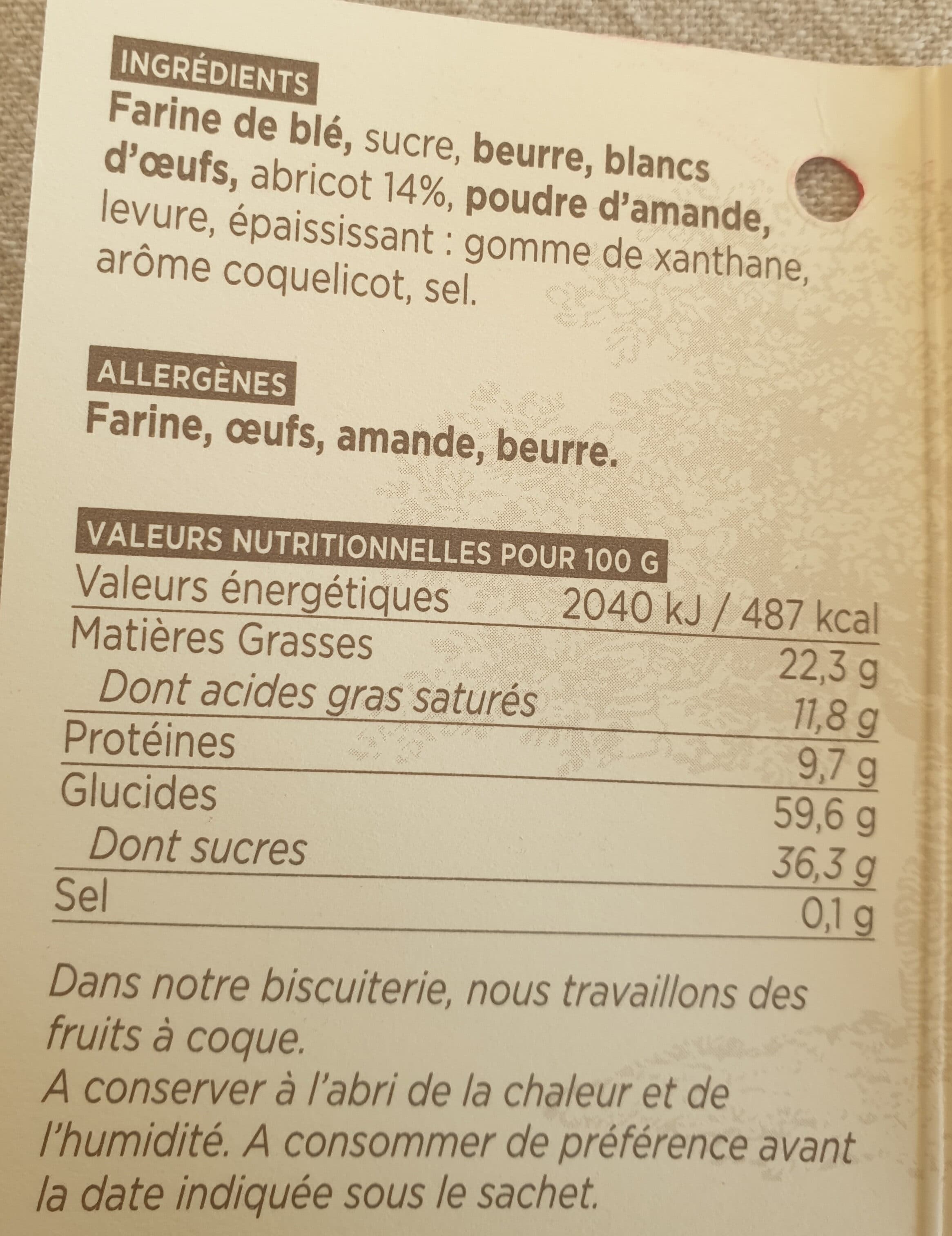 Open Food Facts Fondants aux abricots et coquelicot packshot