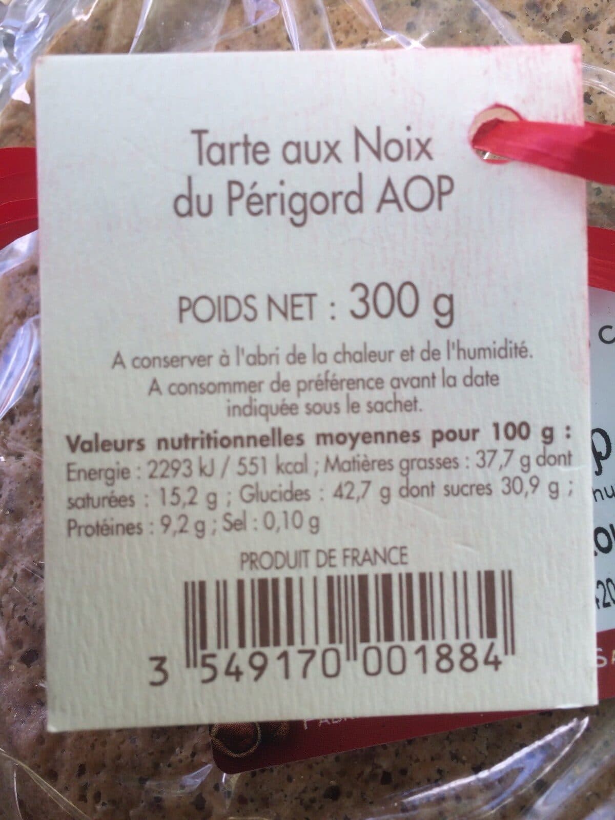 Open Food Facts Tarte aux noix du Perigord packshot